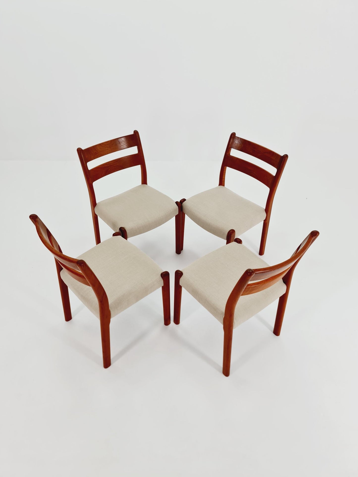 Vintage Danish Teak chairs By EMC Möbler Set of 4 ,1960s