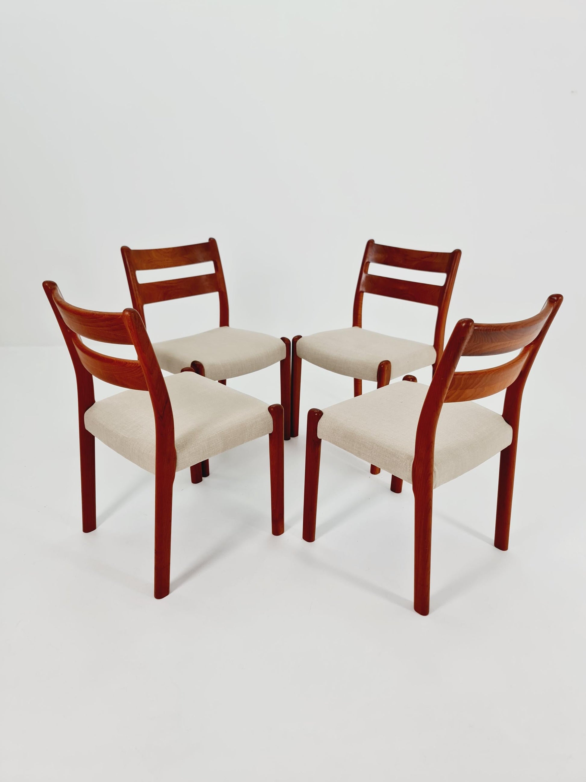 Vintage Danish Teak chairs By EMC Möbler Set of 4 ,1960s
