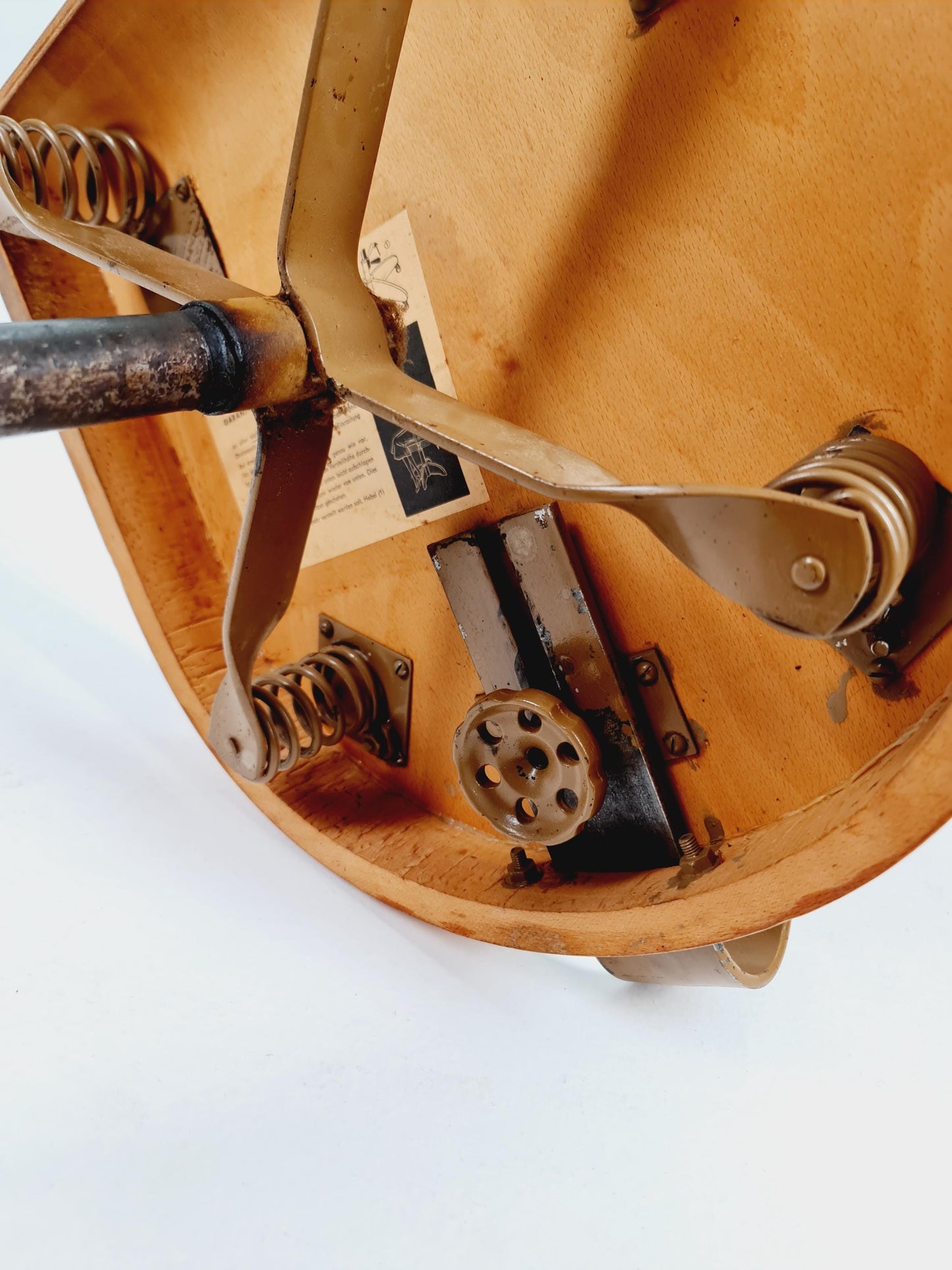 Bauhaus swivel office chair in solid wood By Polster Gleich ,1930s
