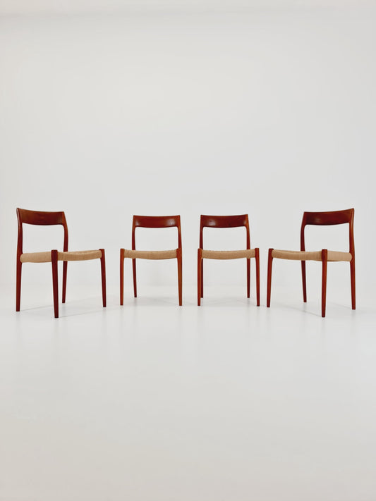 MidCentury Danish Teak Dining Chairs Niels O.Moller, 1960s, set of 4