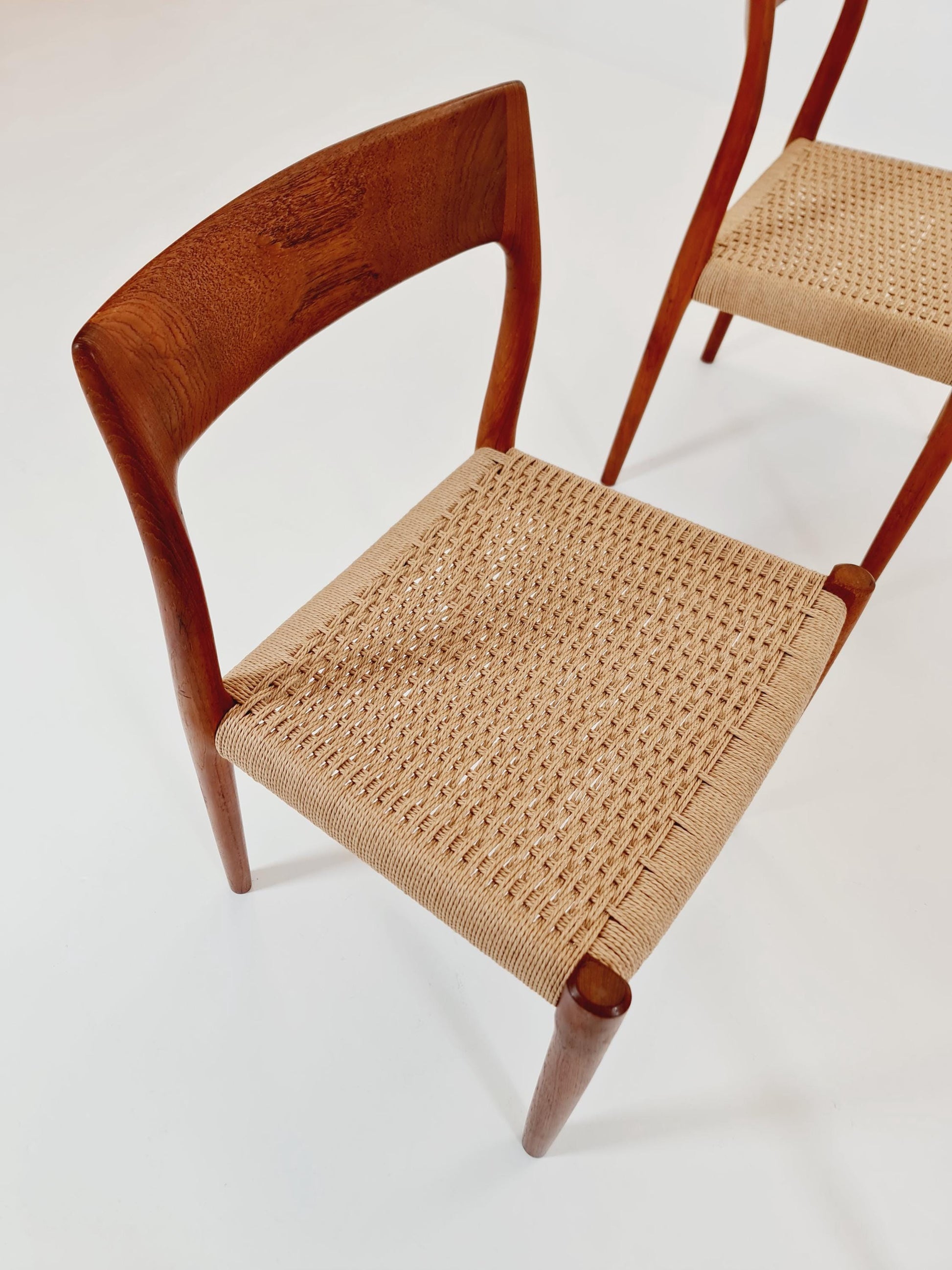 MidCentury Danish Teak Dining Chairs Niels O.Moller, 1960s, set of 4