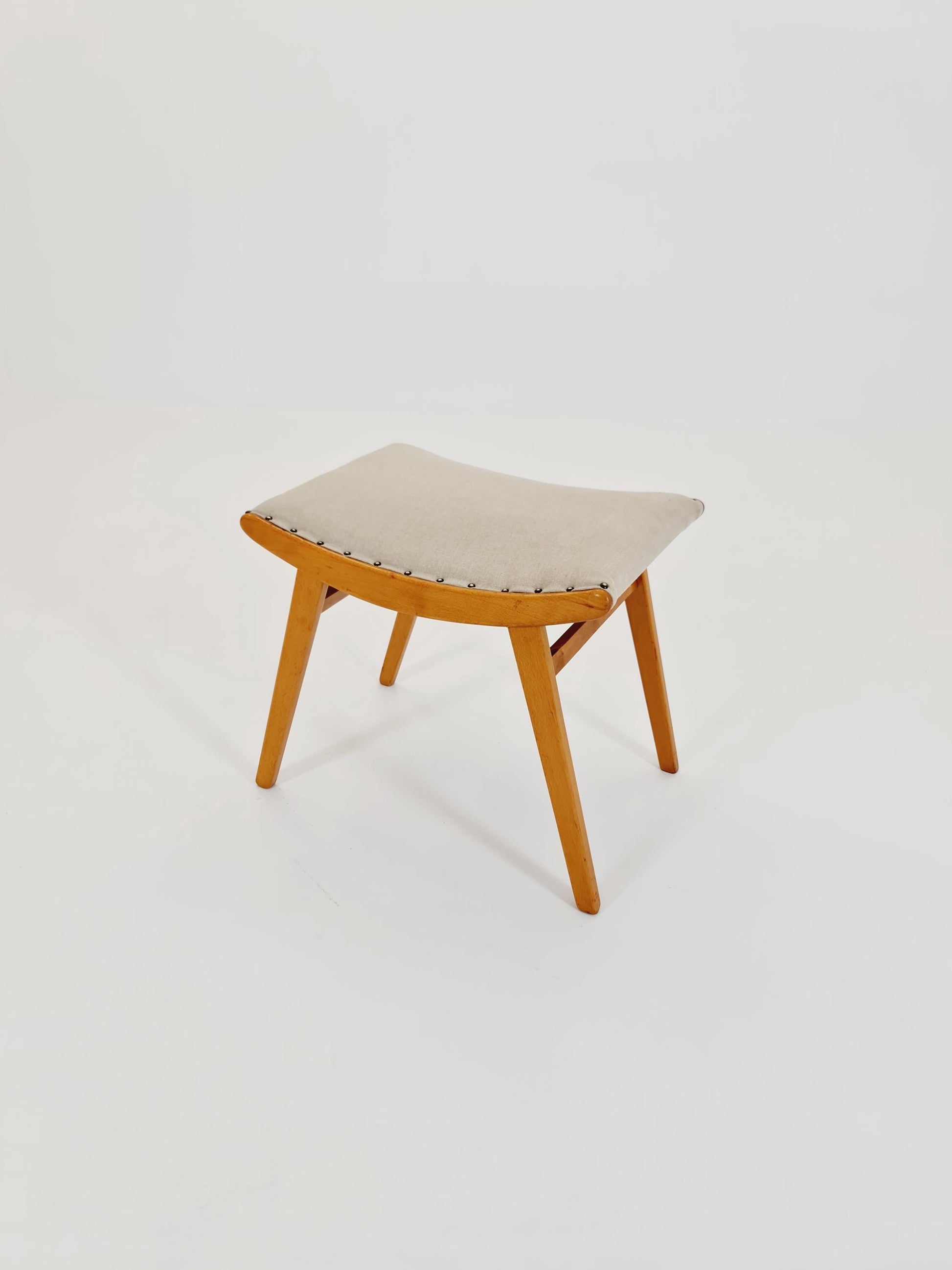 Mid century modern German ottoman/footstool make up stool from the 50s