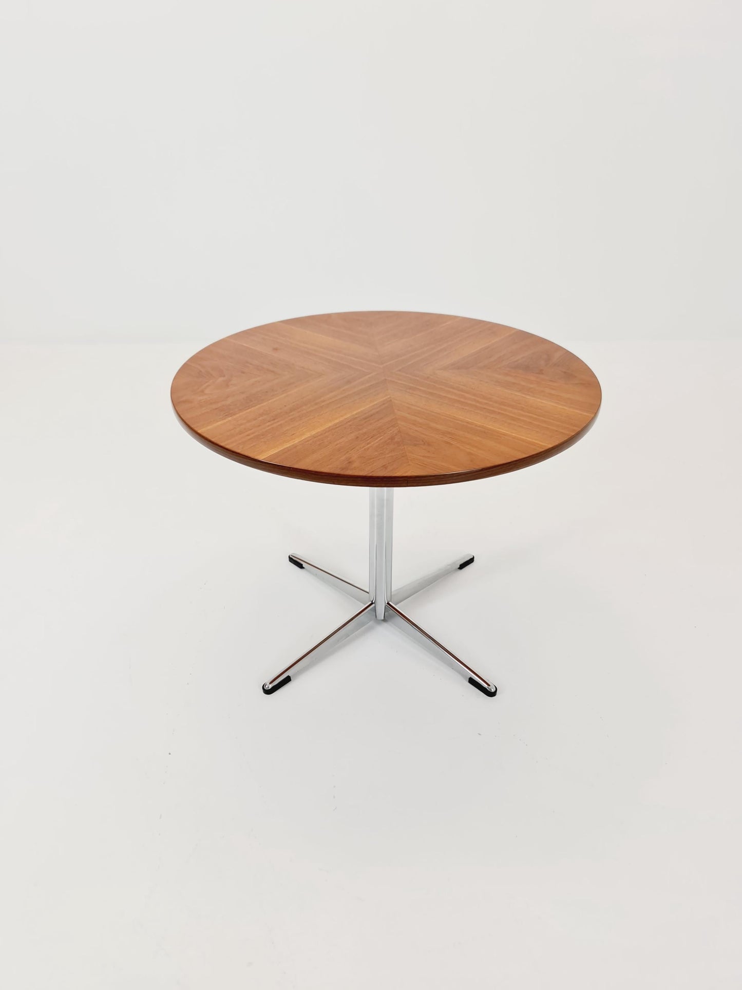 vintage teak & chrome coffee table 1970s