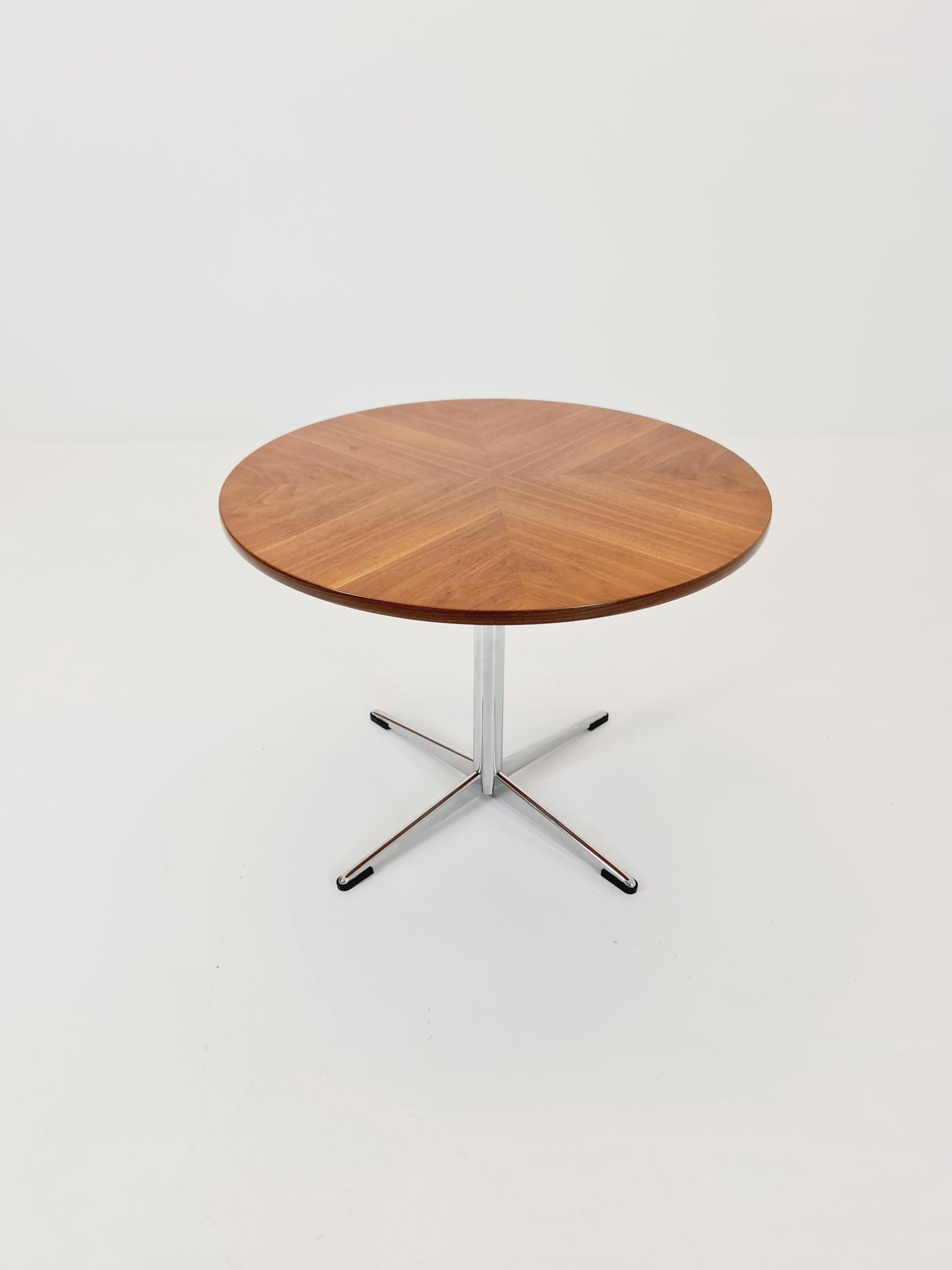vintage teak & chrome coffee table 1970s