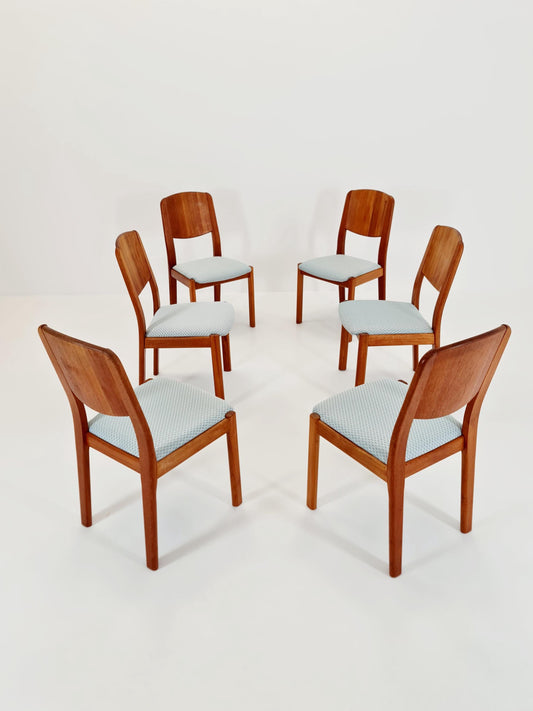 Midcentury teak Dining chairs by Niels Koefoed, 1960s, set of 6