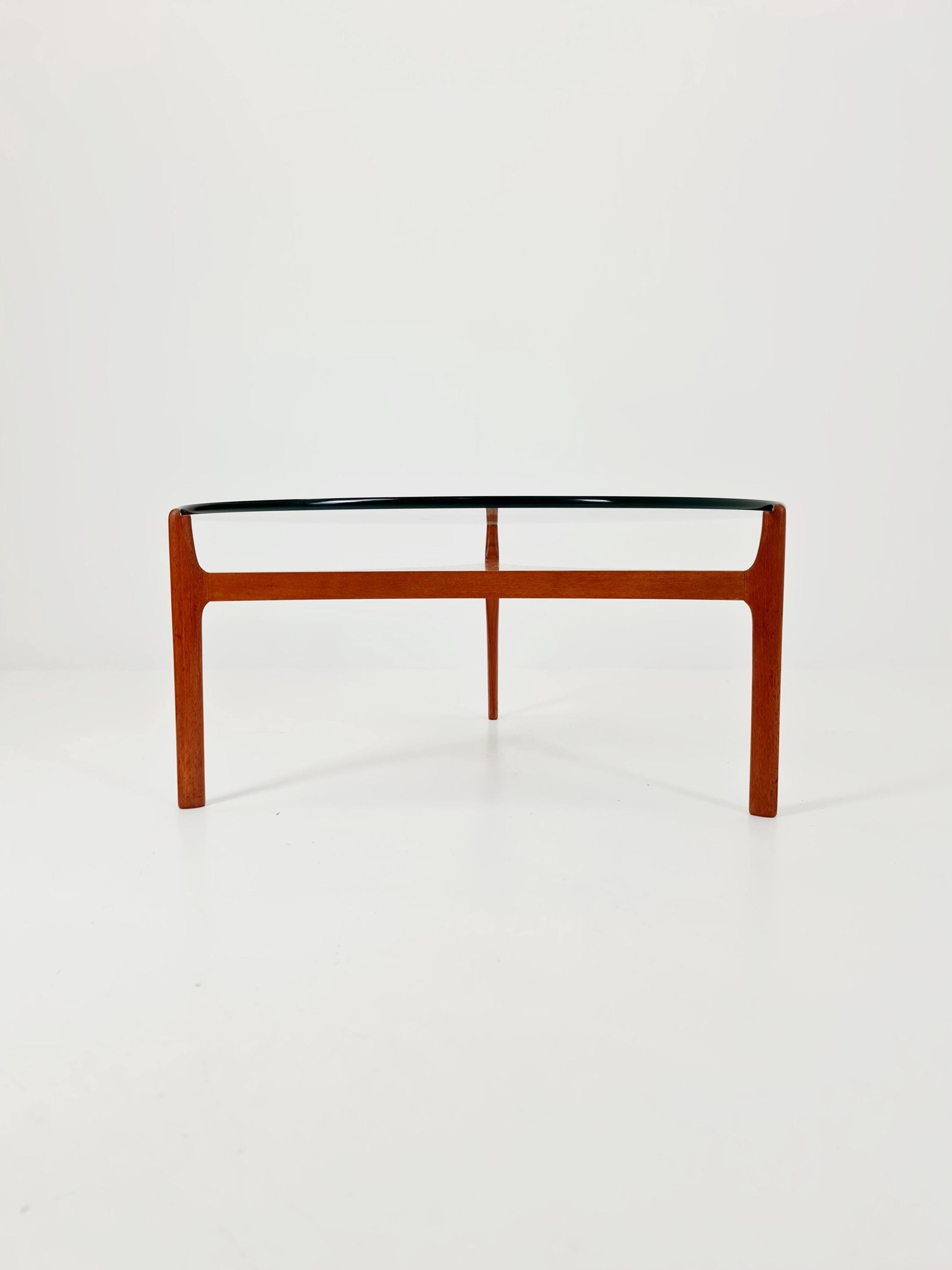 Vintage Teak and glass coffee table By Sven Ellekaer for christian Linneberg 1960s