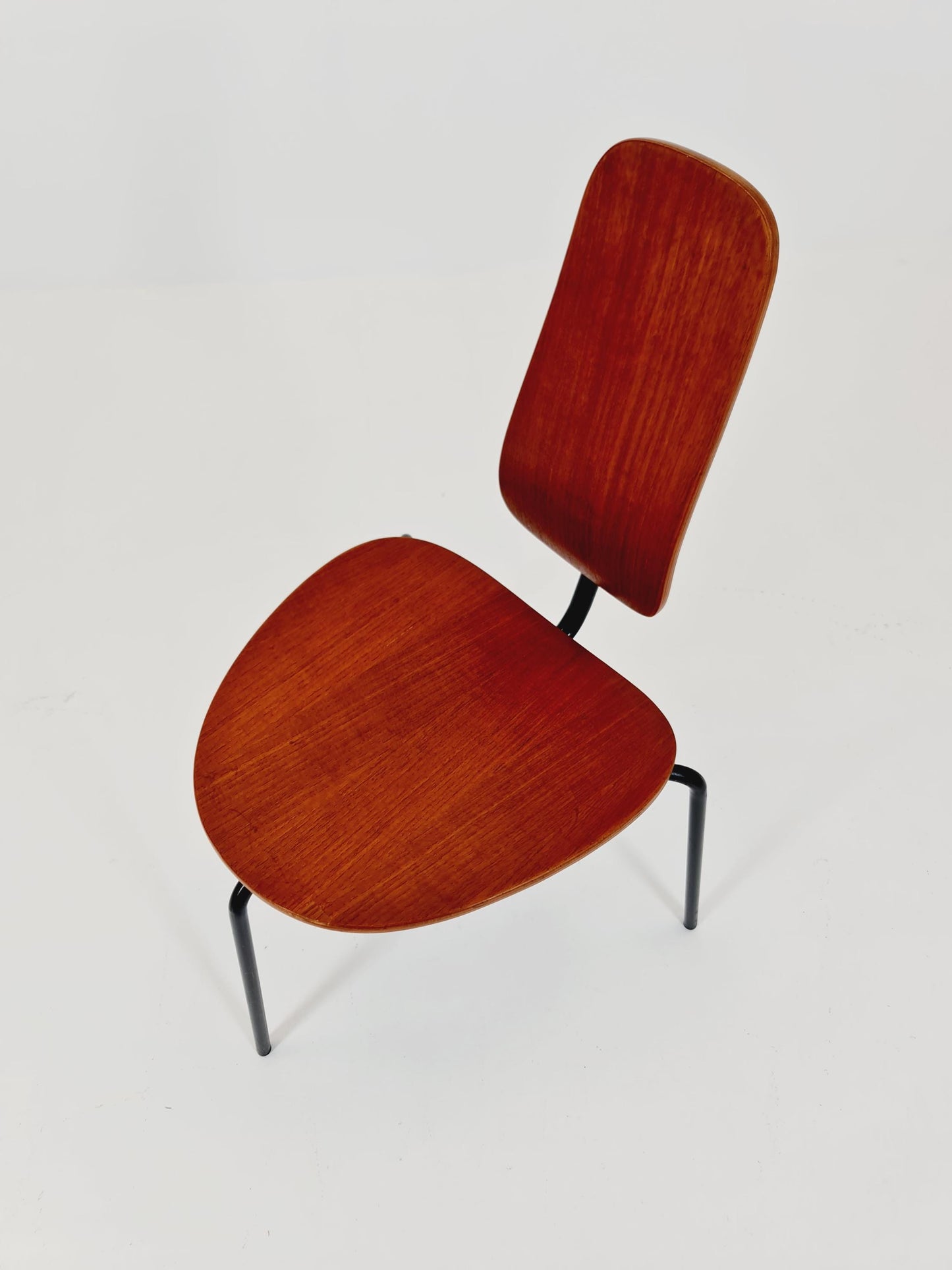 Vintage Mid Century German tripod Chair Teak by Mauser 1960s