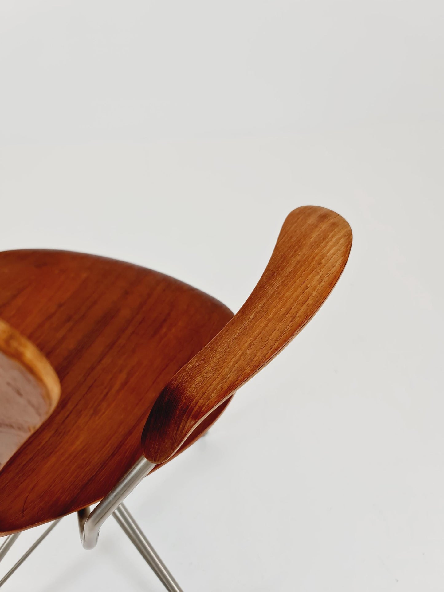 Vintage TeaK Swivel Chairs by Arne Jacobsen for Fritz Hansen, Model 3217, 1960s,