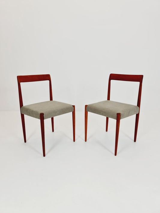 Mid century German Teak Dining Chair by Lübke, 1960s, set of 2
