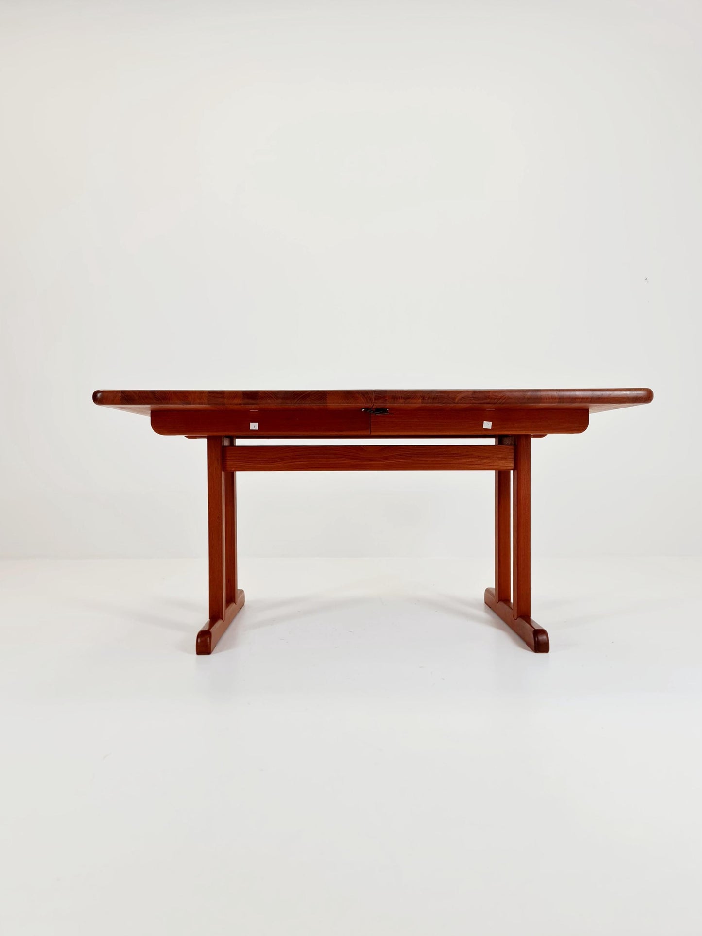 Mid century extendable Danish Modern Solid Teak dining table by Glostrup , 1970s