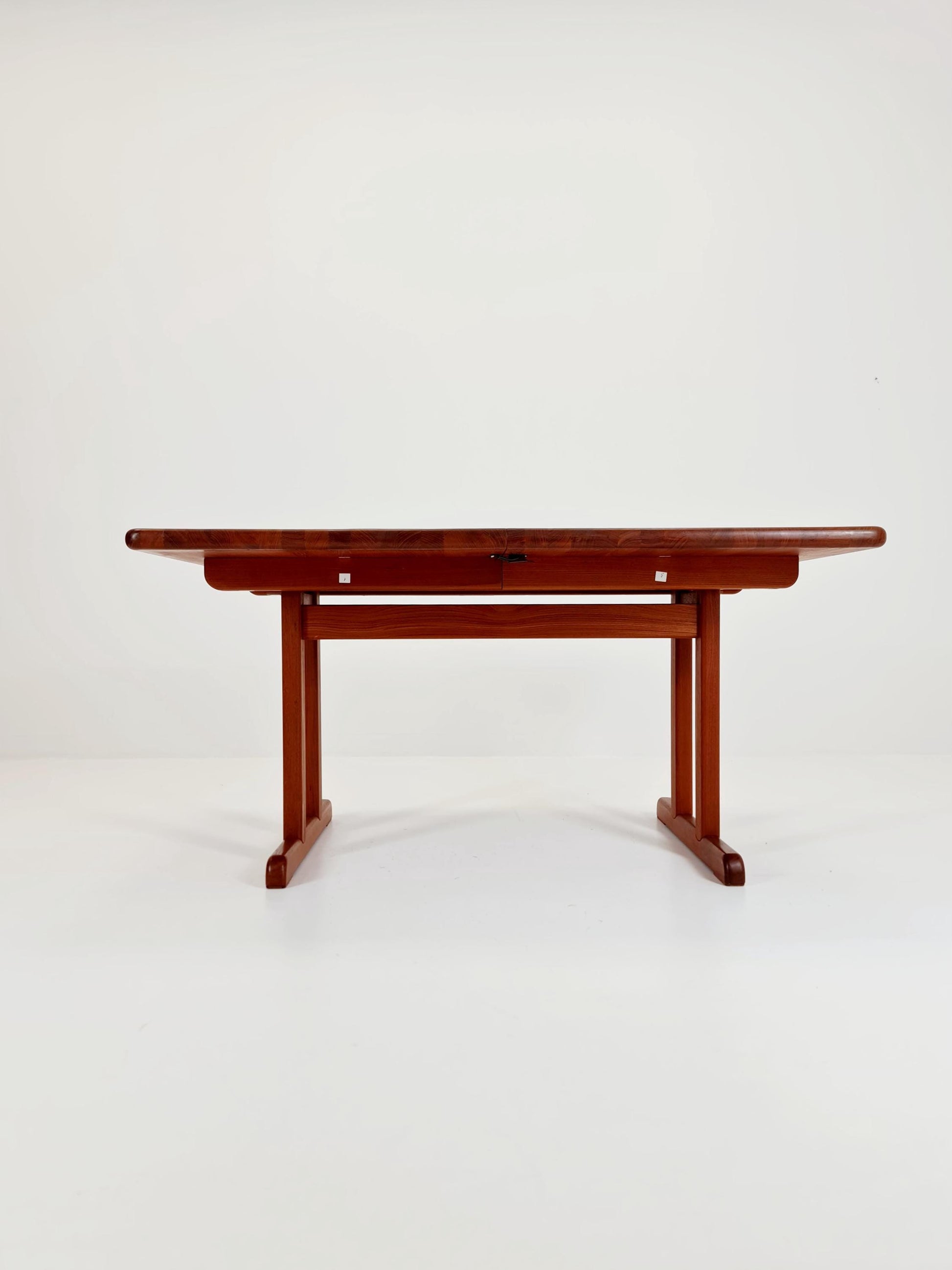 Mid century extendable Danish Modern Solid Teak dining table by Glostrup , 1970s