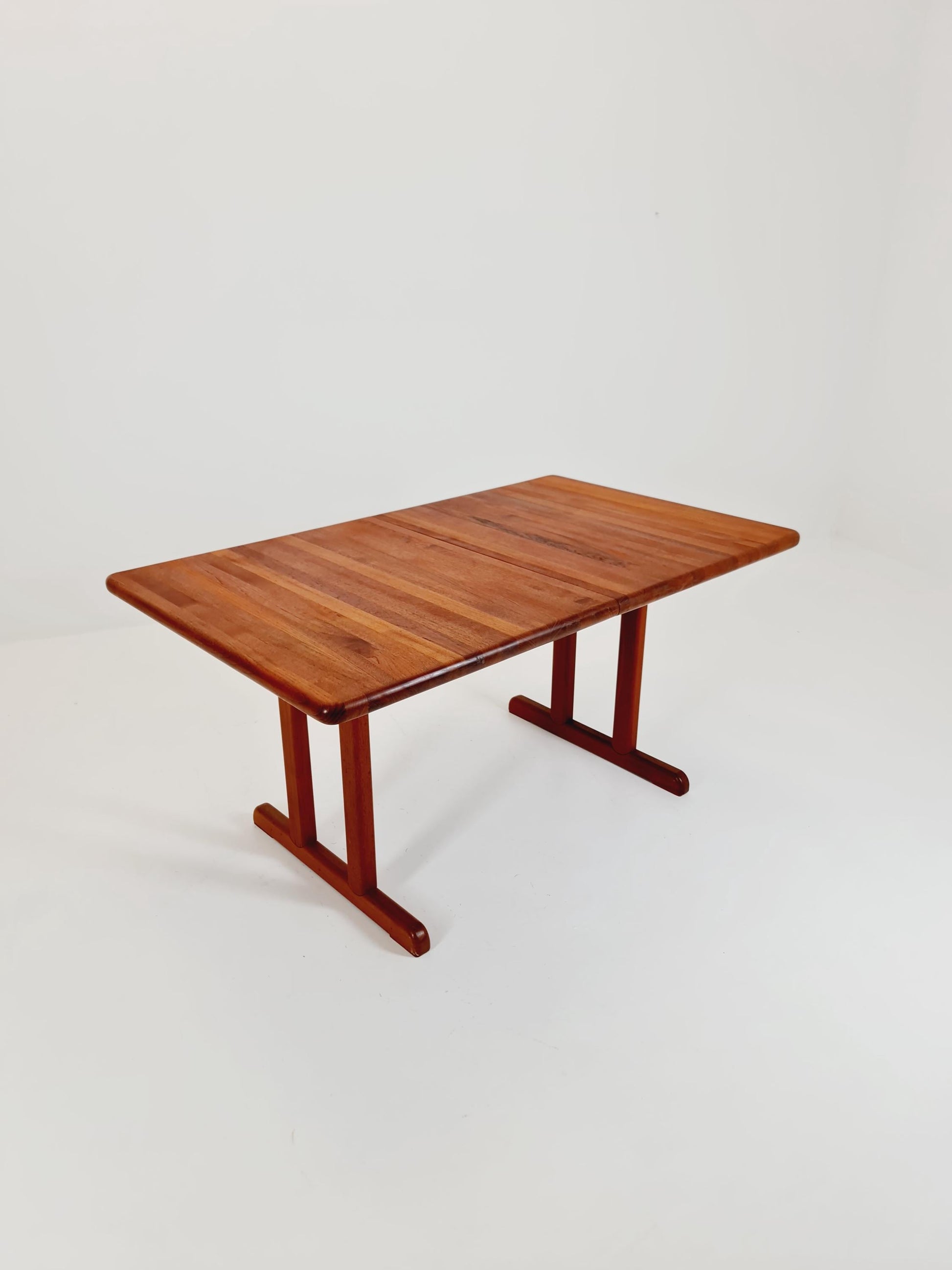 Mid century extendable Danish Modern Solid Teak dining table by Glostrup , 1970s