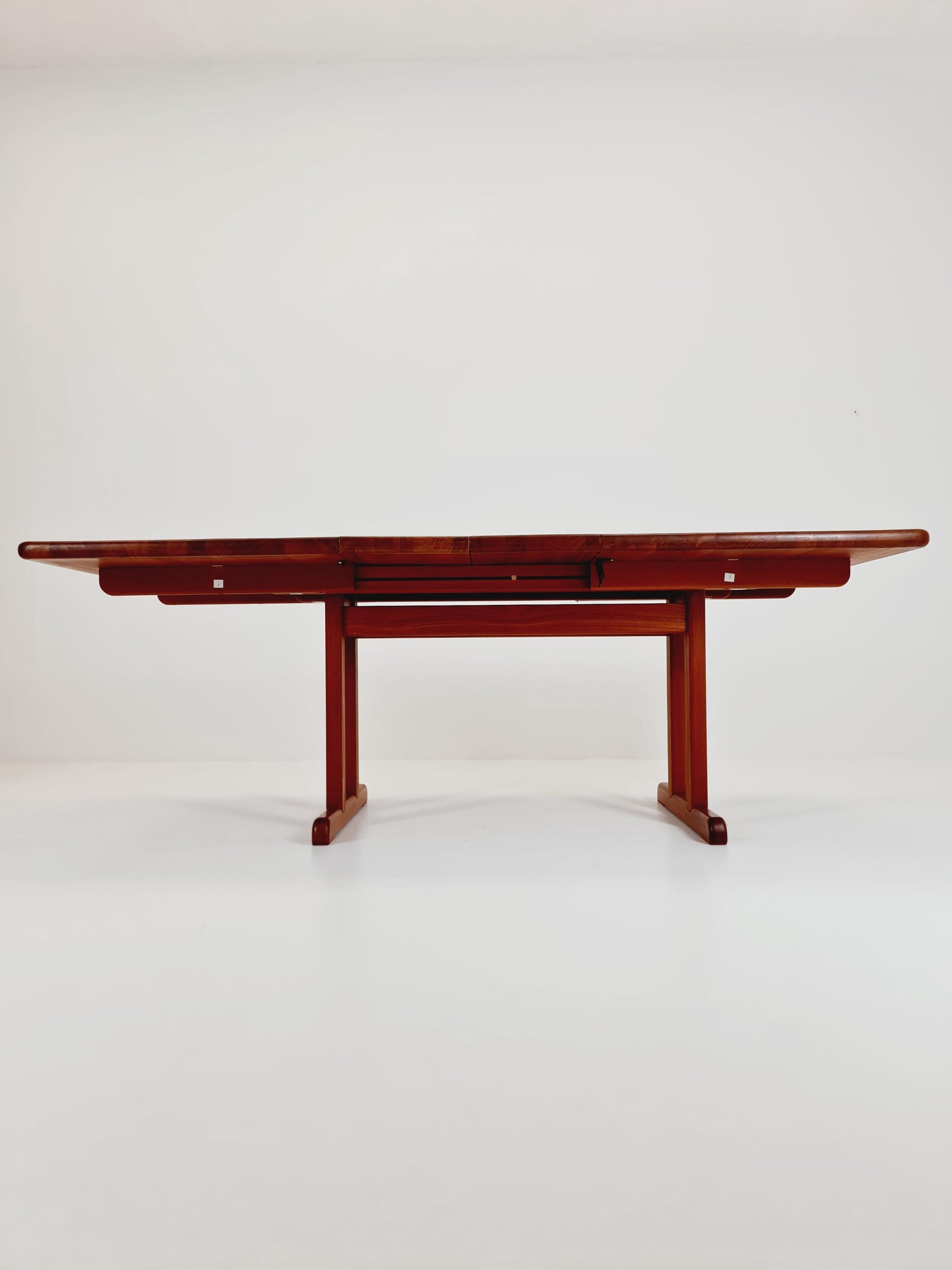 Mid century extendable Danish Modern Solid Teak dining table by Glostrup , 1970s