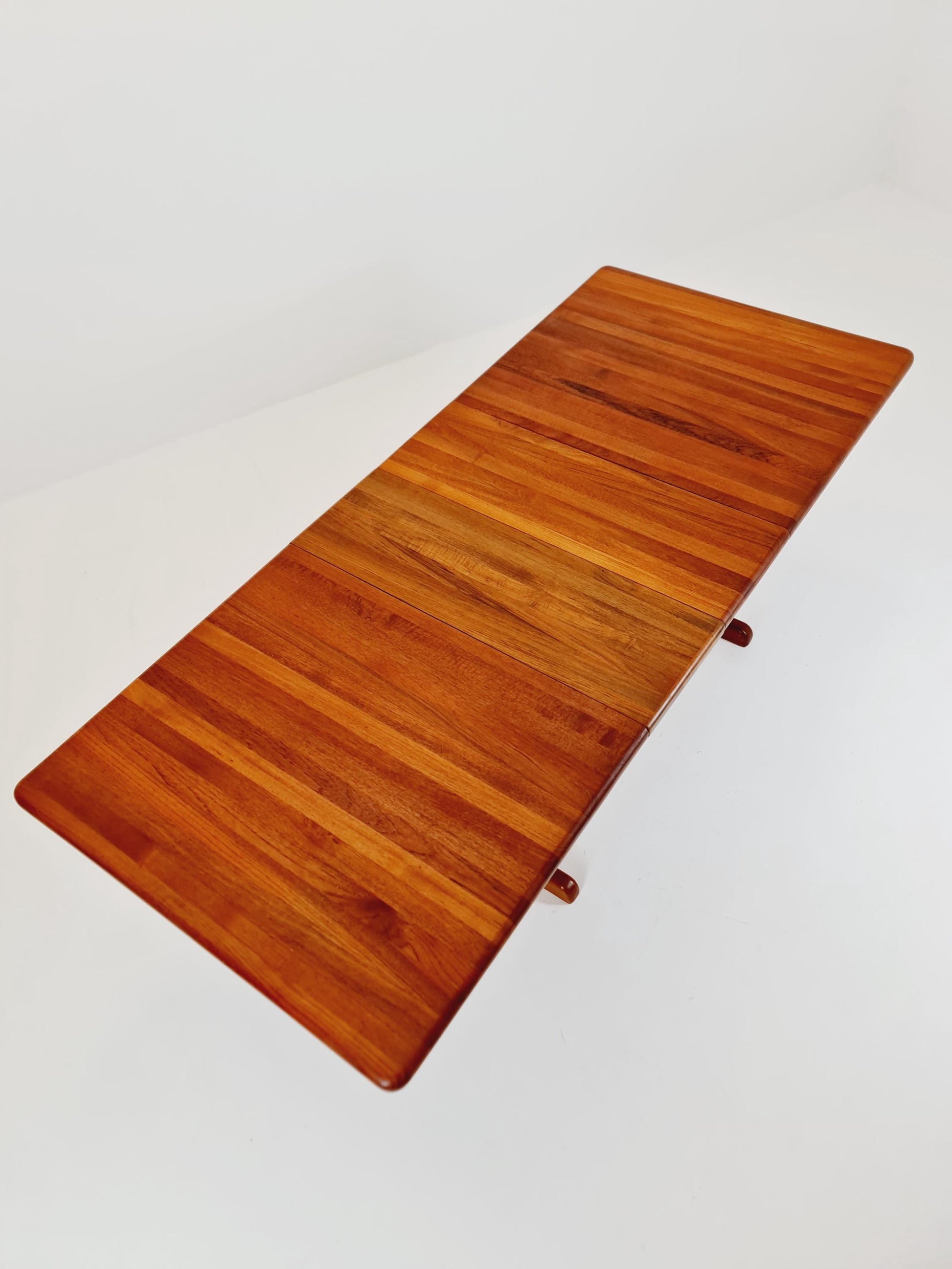 Mid century extendable Danish Modern Solid Teak dining table by Glostrup , 1970s