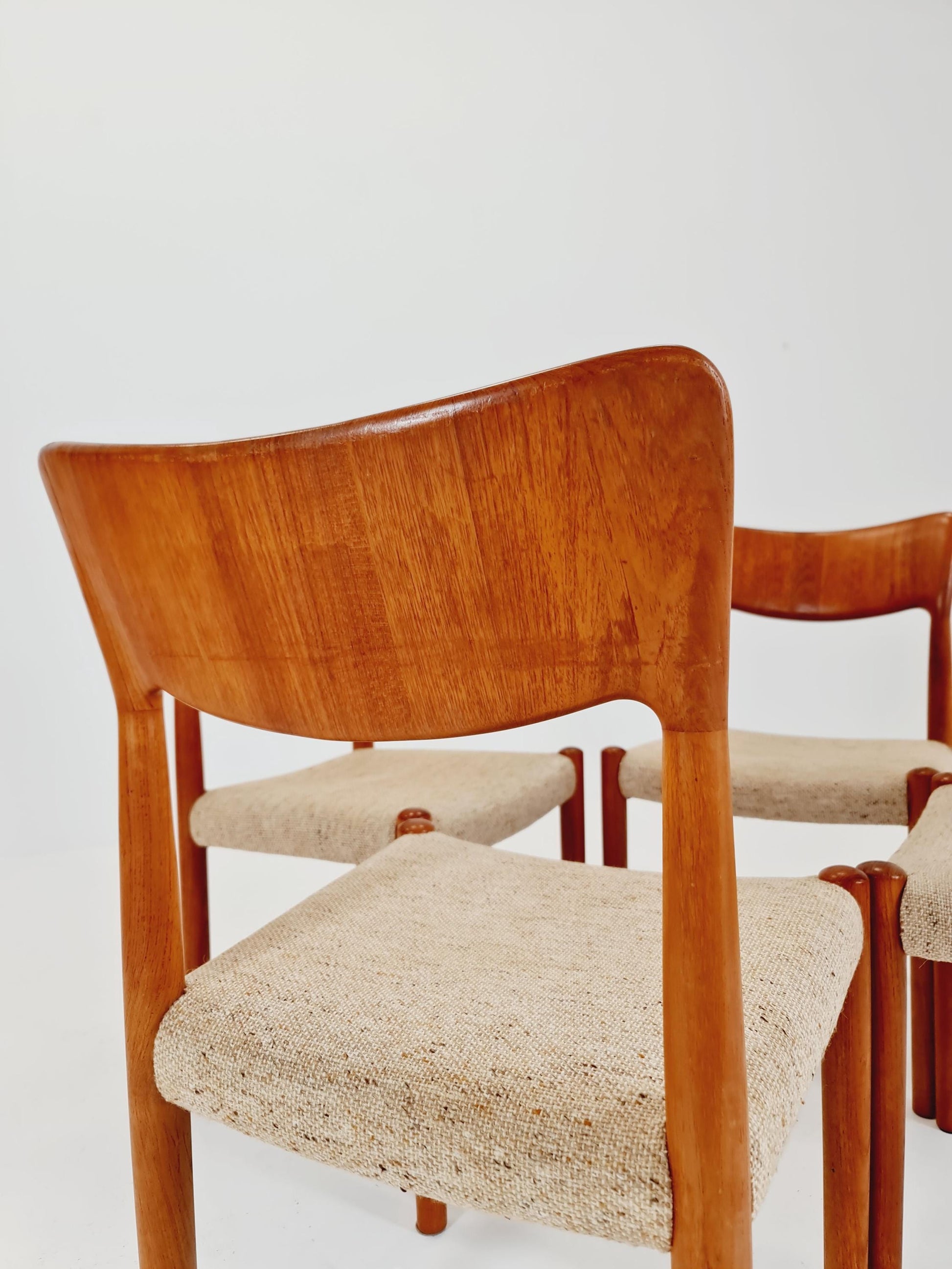 Vintage Danish solid teak dining chairs by Botinge , , 1960s, Set of 4