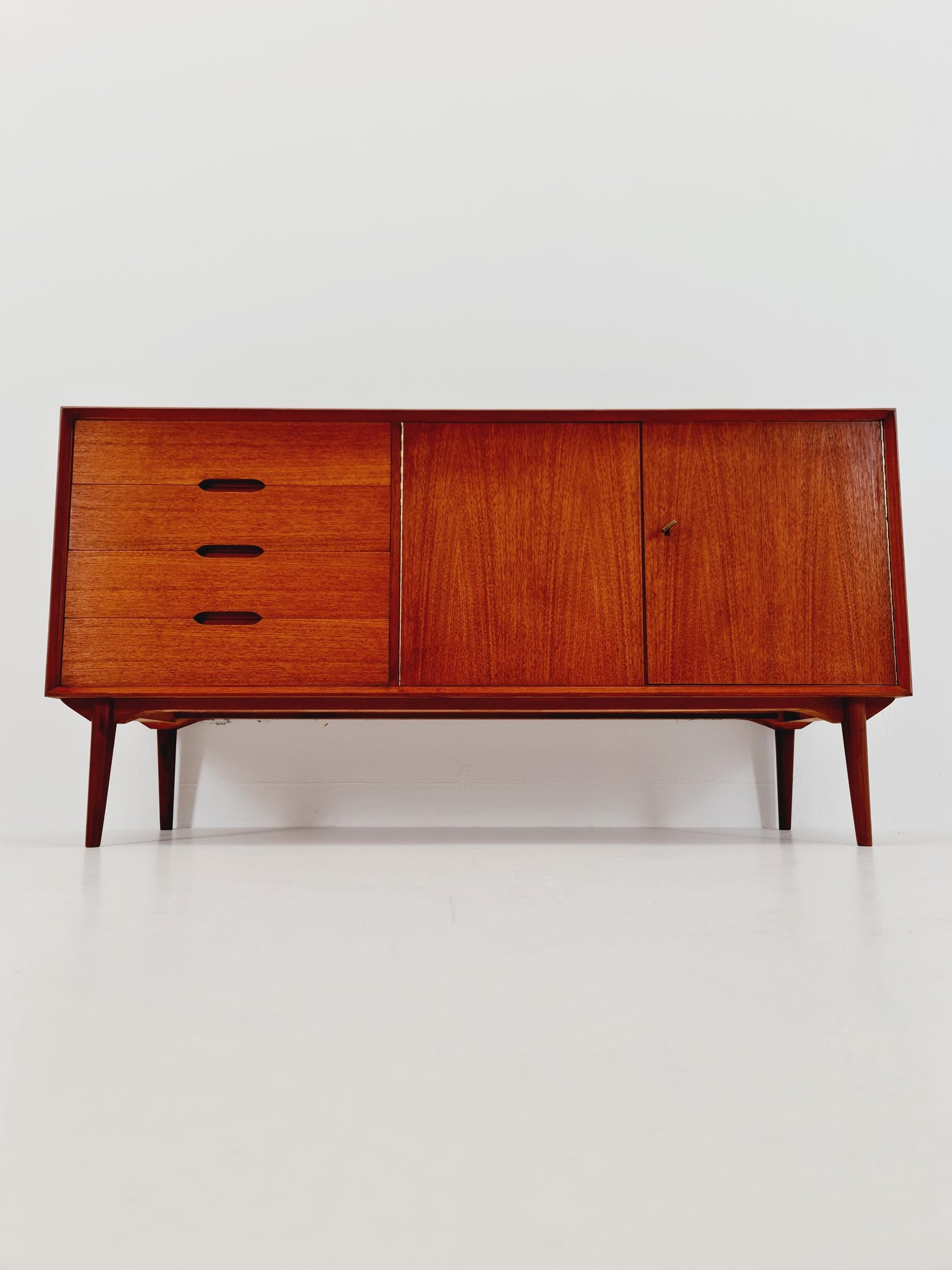 Mid century Modern German teak sideboard by Wilhelm Renz möbel, 1960s