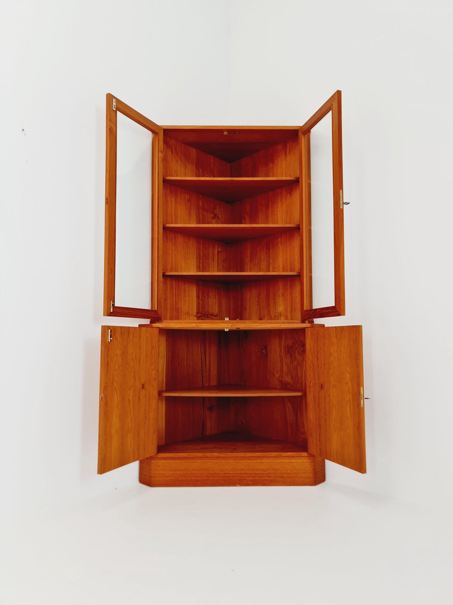 Mid Century Modern danish corner cabinet teak By Arne Whal For VM Möbelr, 1960s