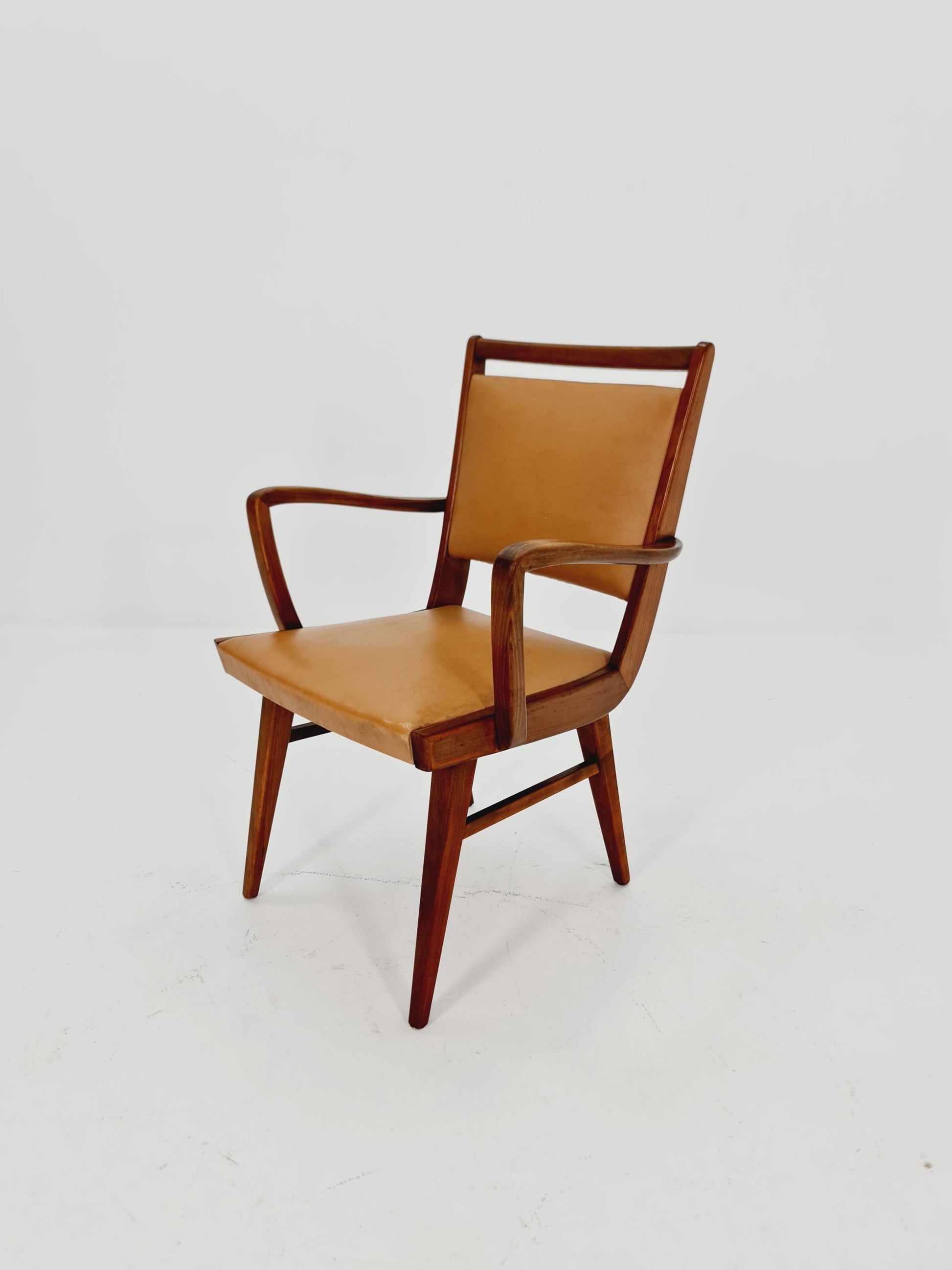 Mid-century walnut German armchair, 1960s