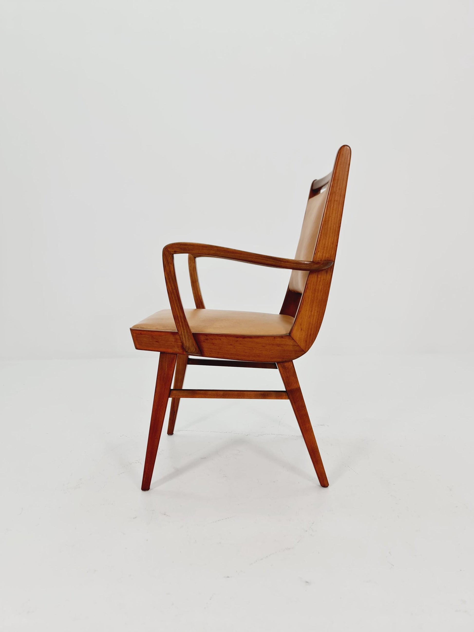 Mid-century walnut German armchair, 1960s