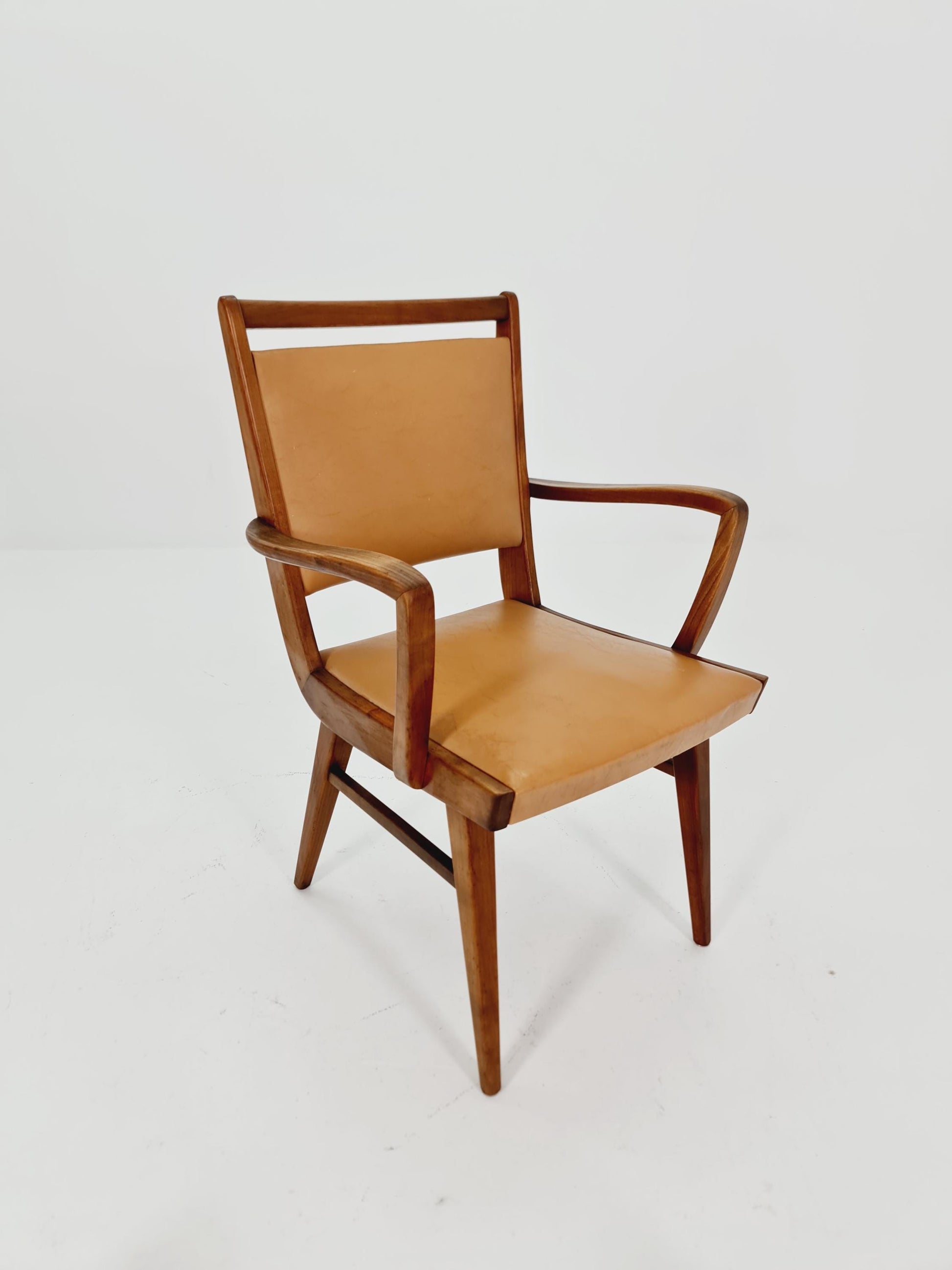 Mid-century walnut German armchair, 1960s