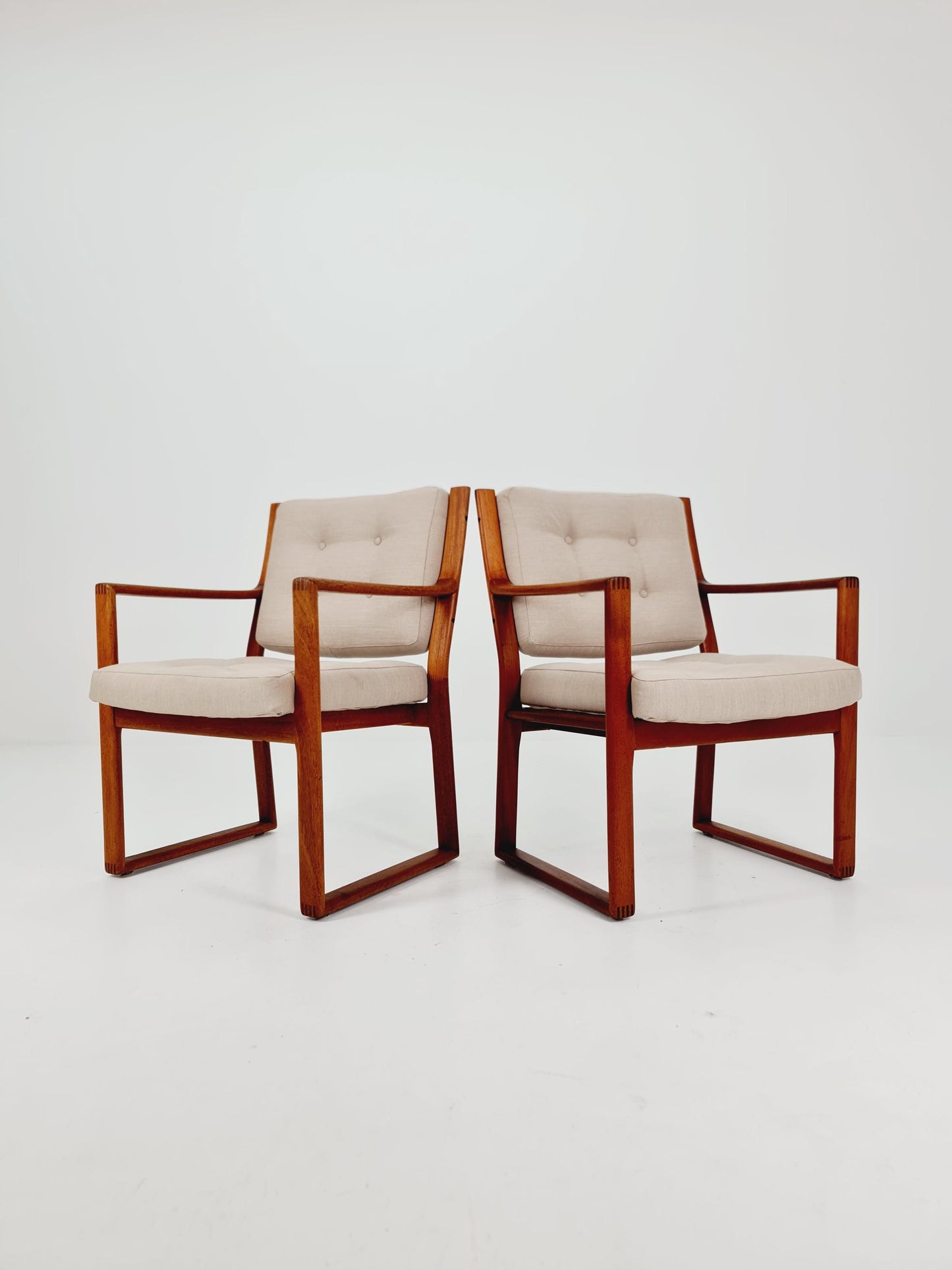 Mid century easy lounge chairs by Karl-Erik Ekselius For JOC Vetlanda Armchairs 1960s, Set of 2