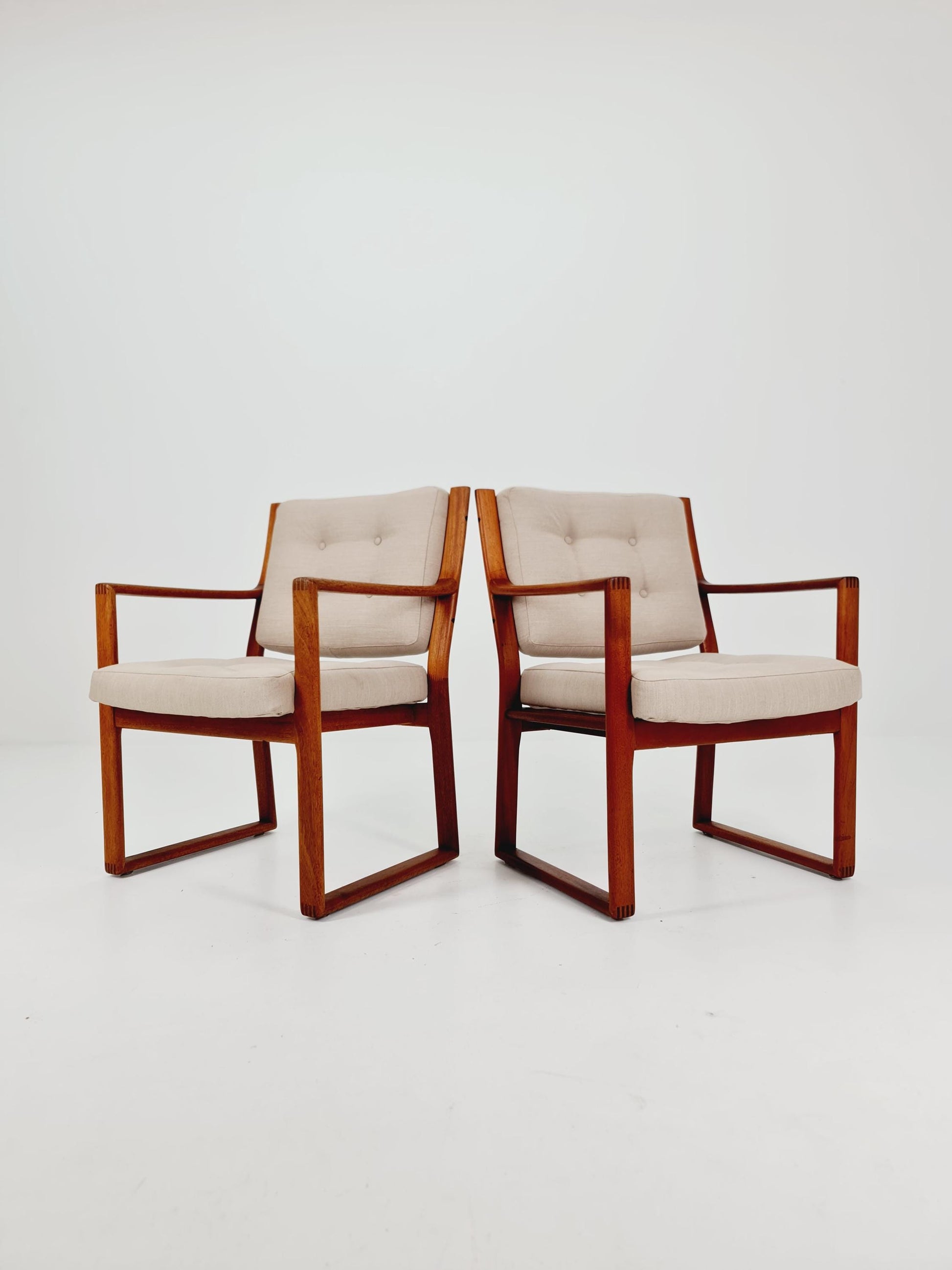 Mid century easy lounge chairs by Karl-Erik Ekselius For JOC Vetlanda Armchairs 1960s, Set of 2