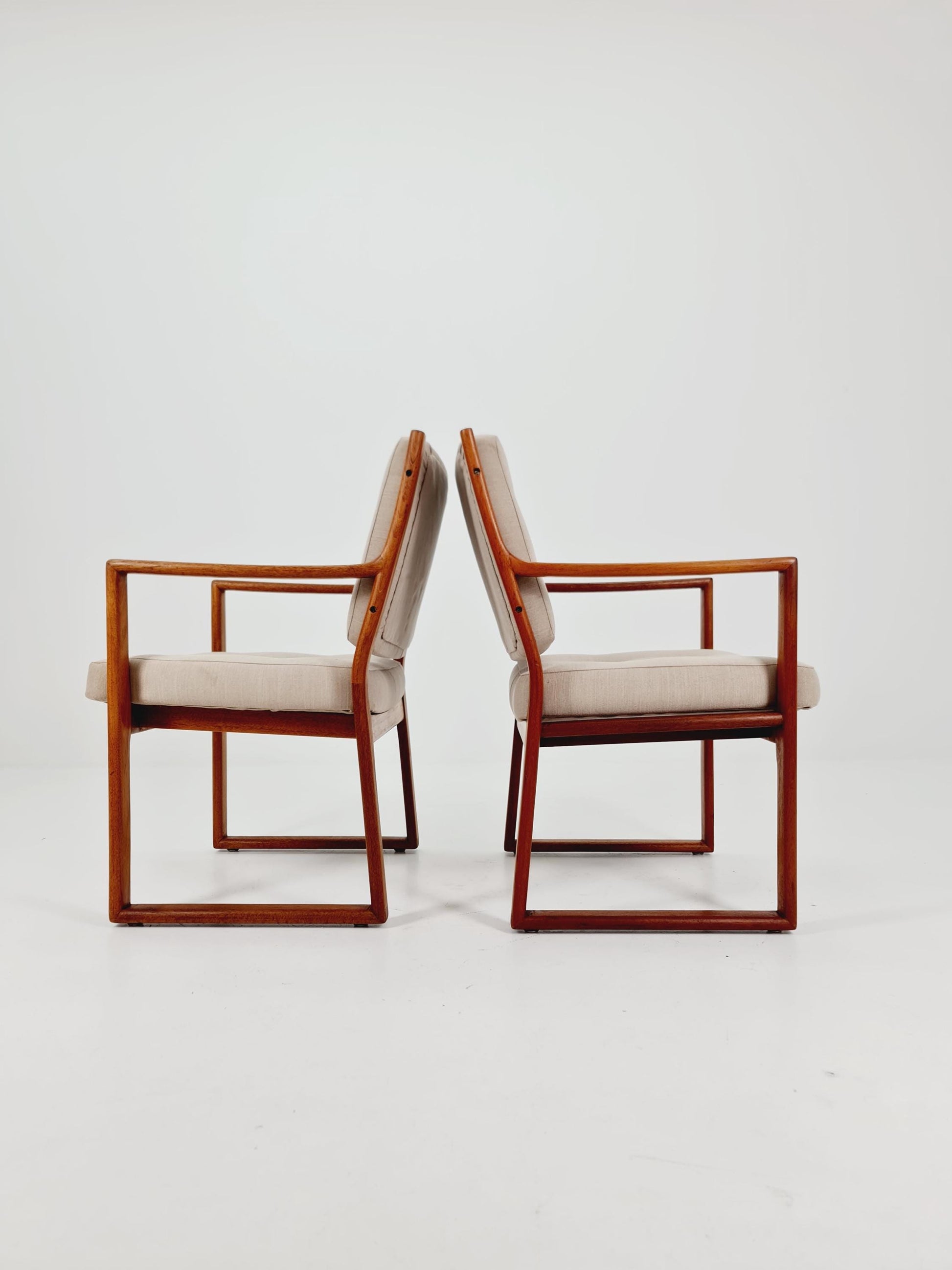 Mid century easy lounge chairs by Karl-Erik Ekselius For JOC Vetlanda Armchairs 1960s, Set of 2