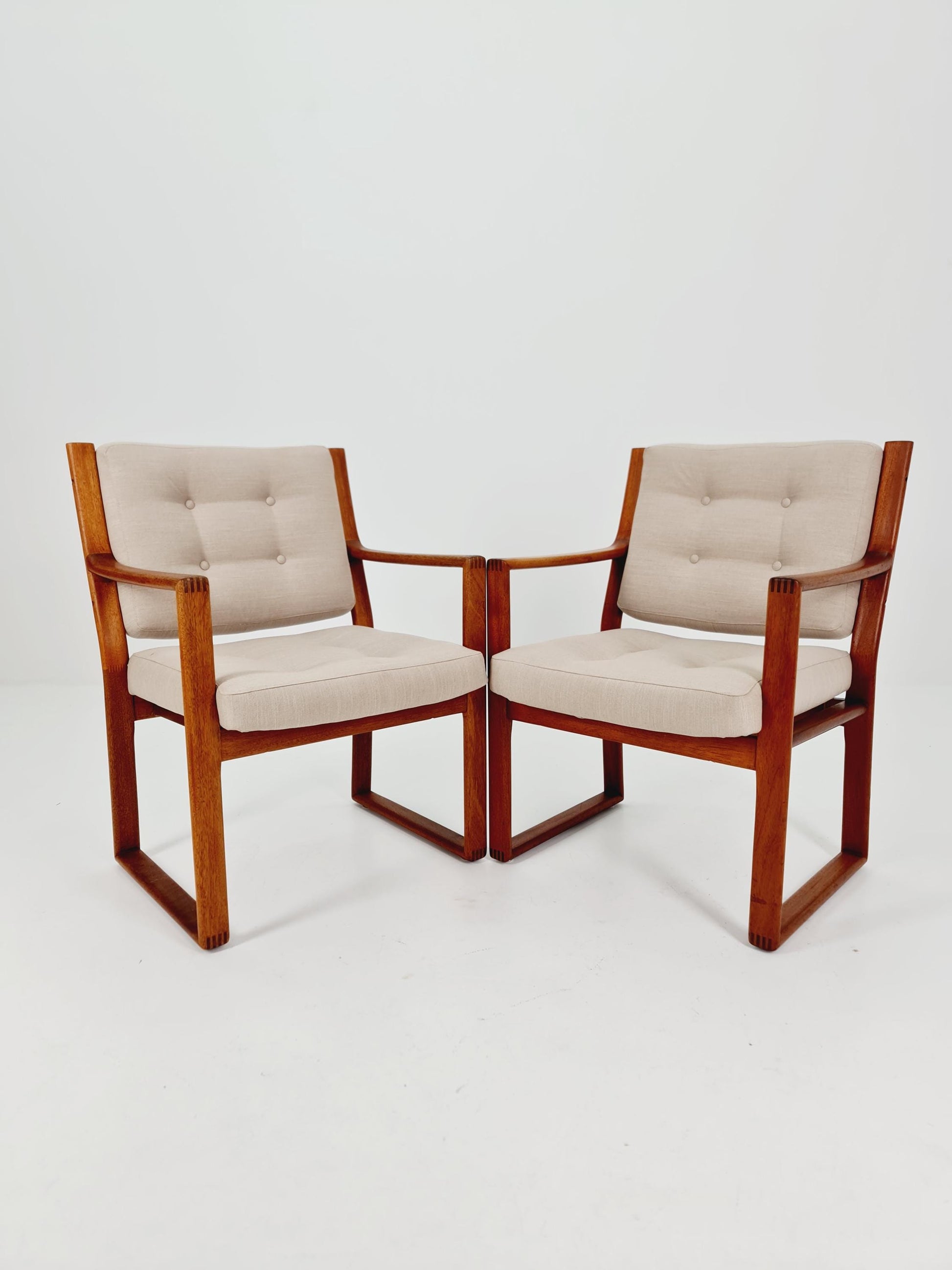 Mid century easy lounge chairs by Karl-Erik Ekselius For JOC Vetlanda Armchairs 1960s, Set of 2