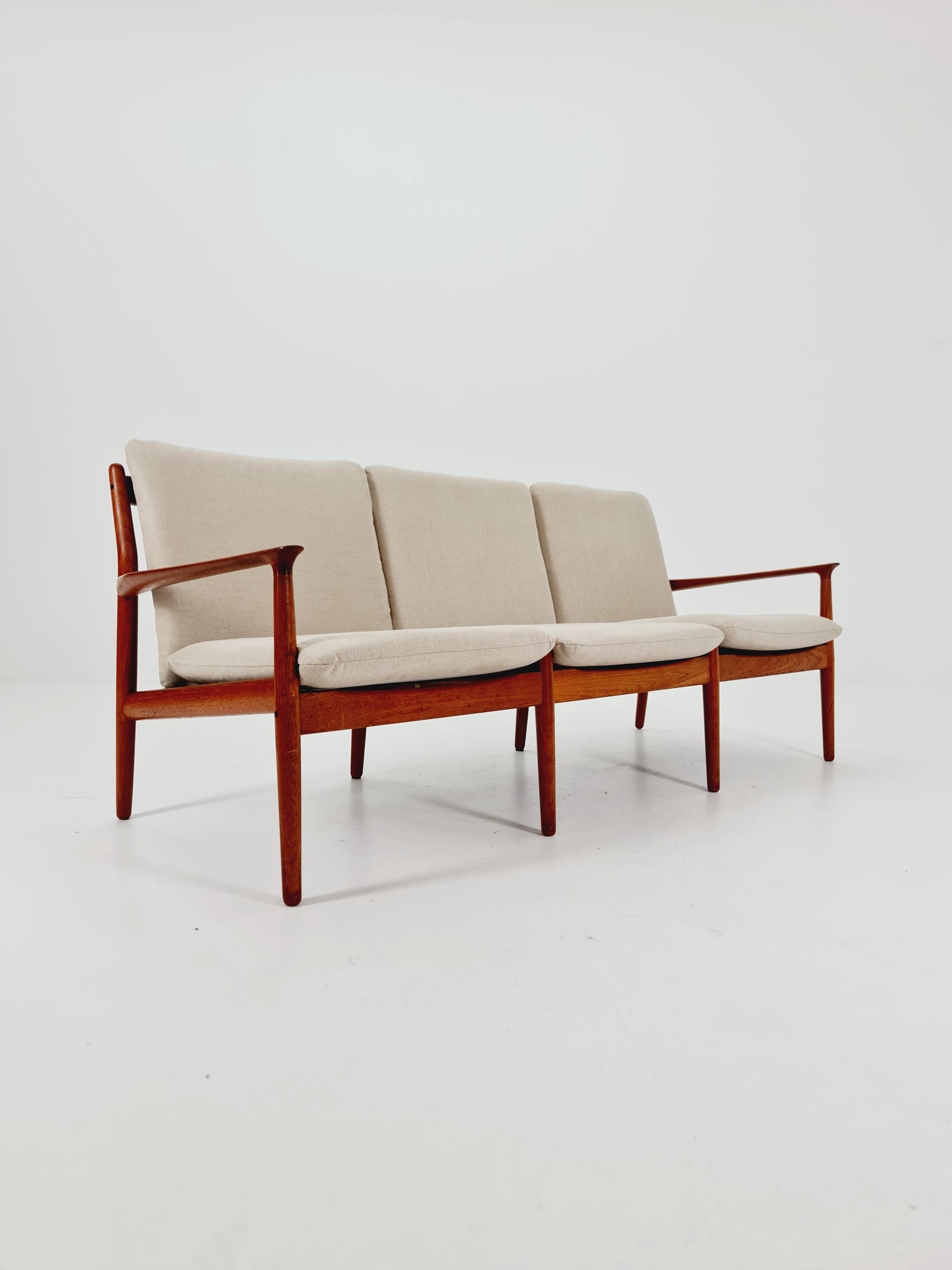 Mid-century Rare Danish teak lounge sofa 3 -Seater ,By Sven Erksen For Glostrup 1970s