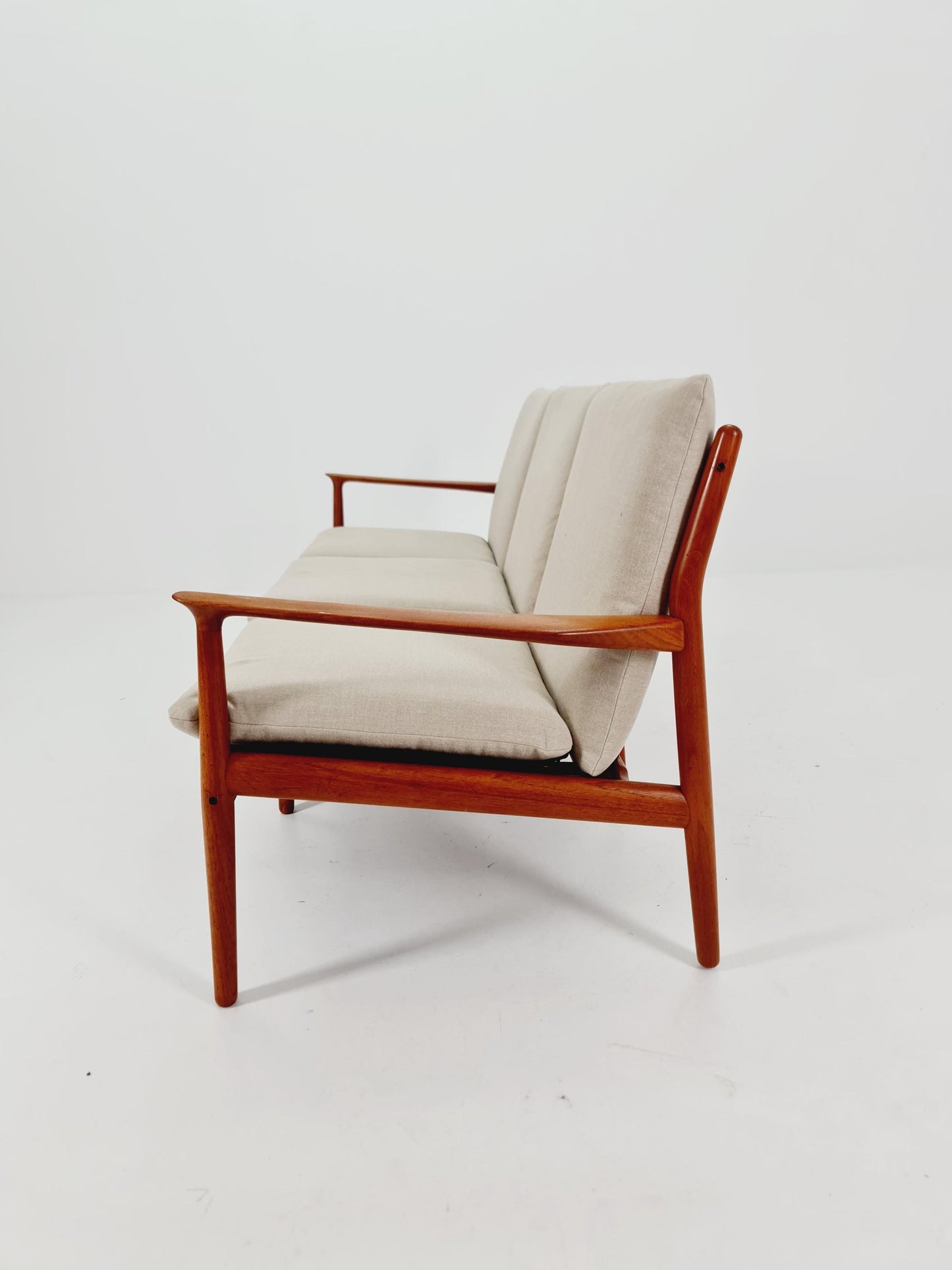 Mid-century Rare Danish teak lounge sofa 3 -Seater ,By Sven Erksen For Glostrup 1970s