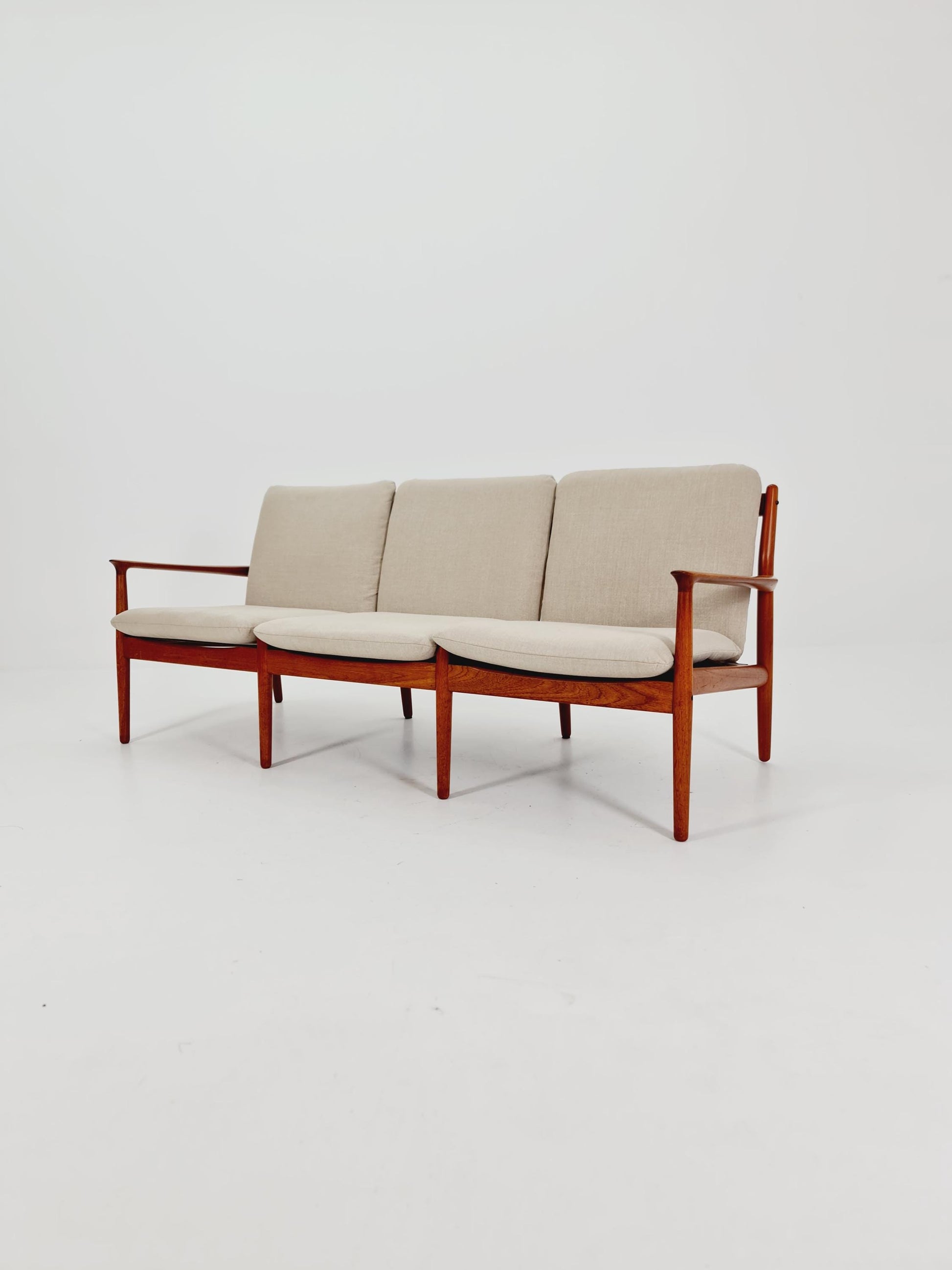 Mid-century Rare Danish teak lounge sofa 3 -Seater ,By Sven Erksen For Glostrup 1970s