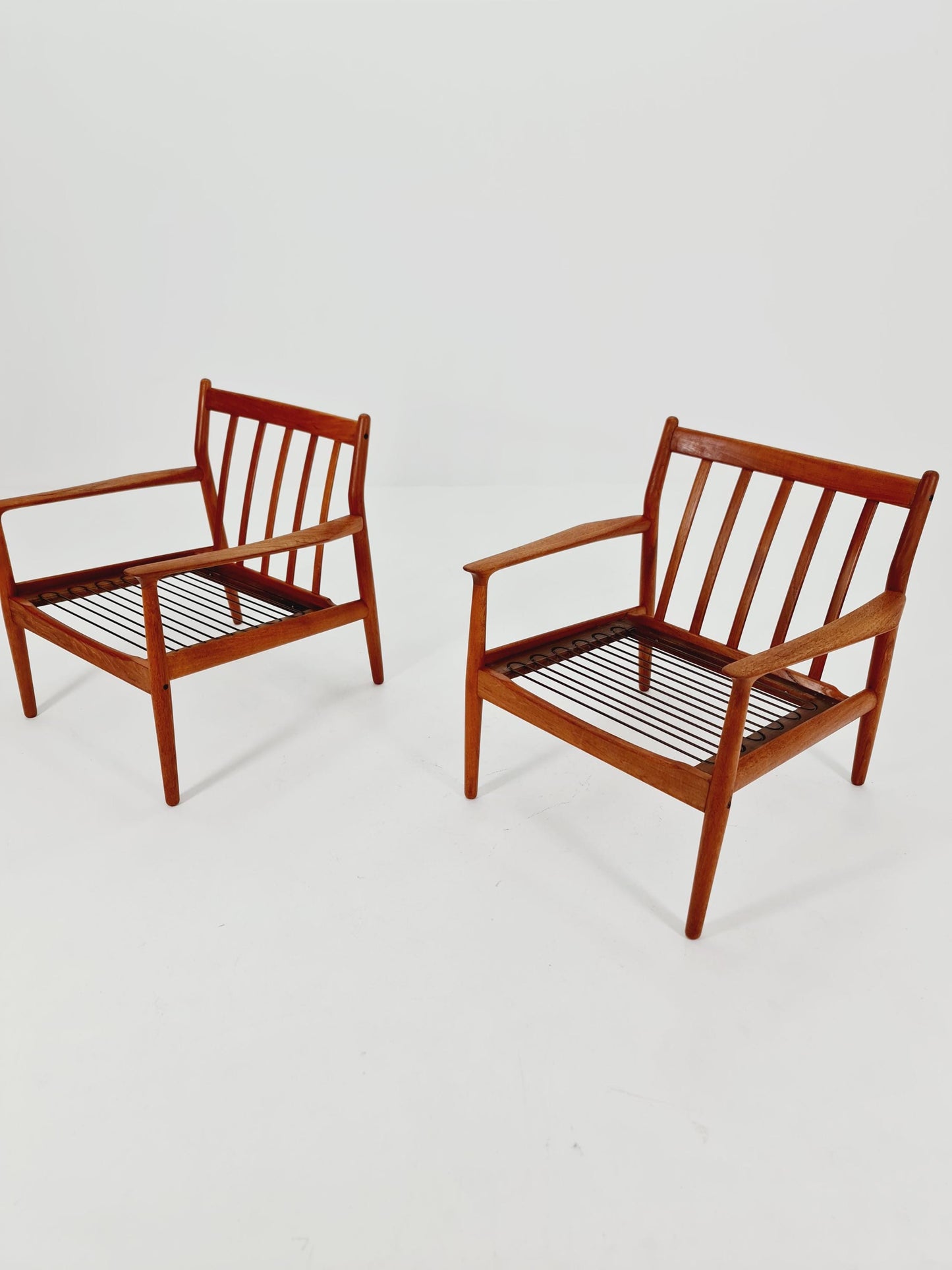 Mid century Danish easy lounge chairs by Sven Erksen For Glostrup 1970s , 1955s, Set of 2
