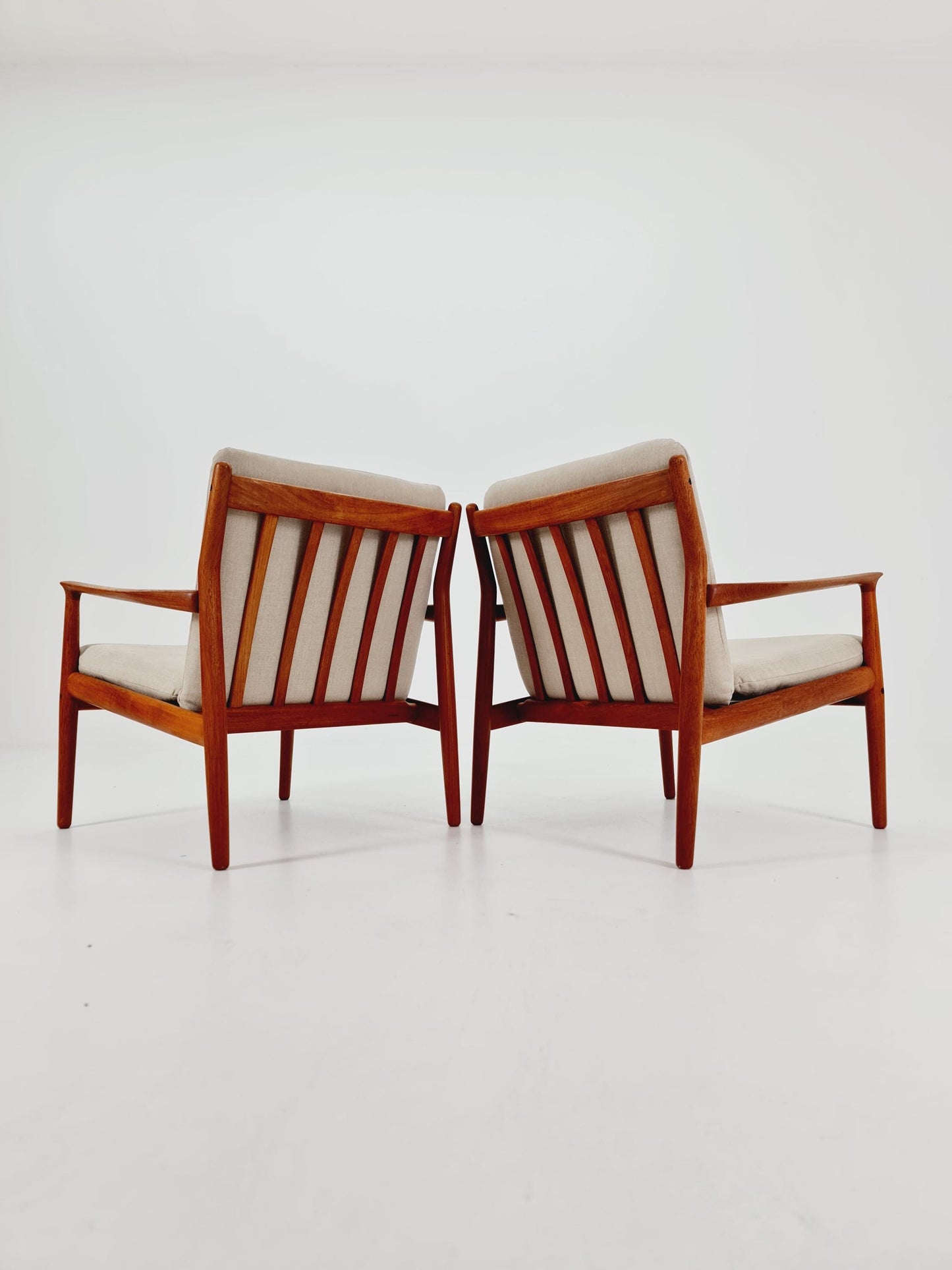 Mid century Danish easy lounge chairs by Sven Erksen For Glostrup 1970s , 1955s, Set of 2