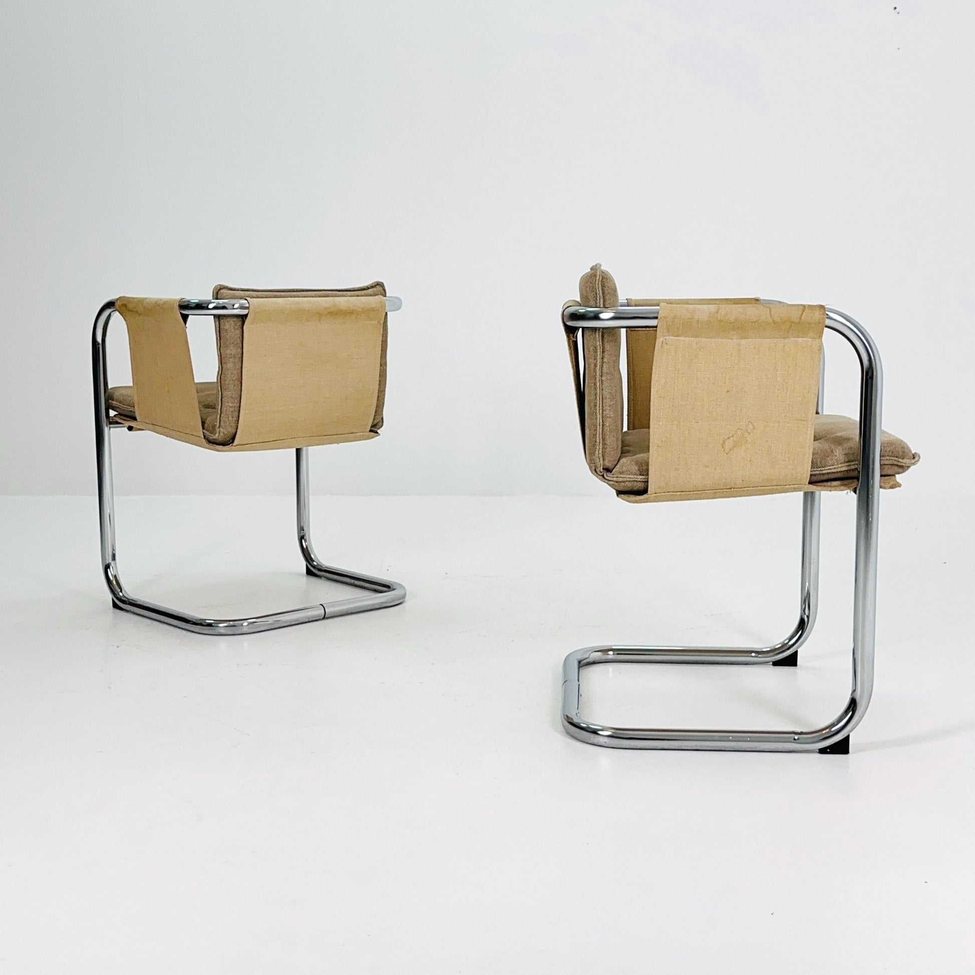 Set of 2 Mid Century Modern Kadett armchairs, designed by Tomas Jelinek for IKEA in the late 1970s
