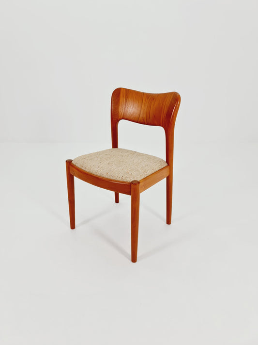 Vintage Danish solid teak dining chair by Niels Koefoed for Koefoed Hornslet , 1960s,