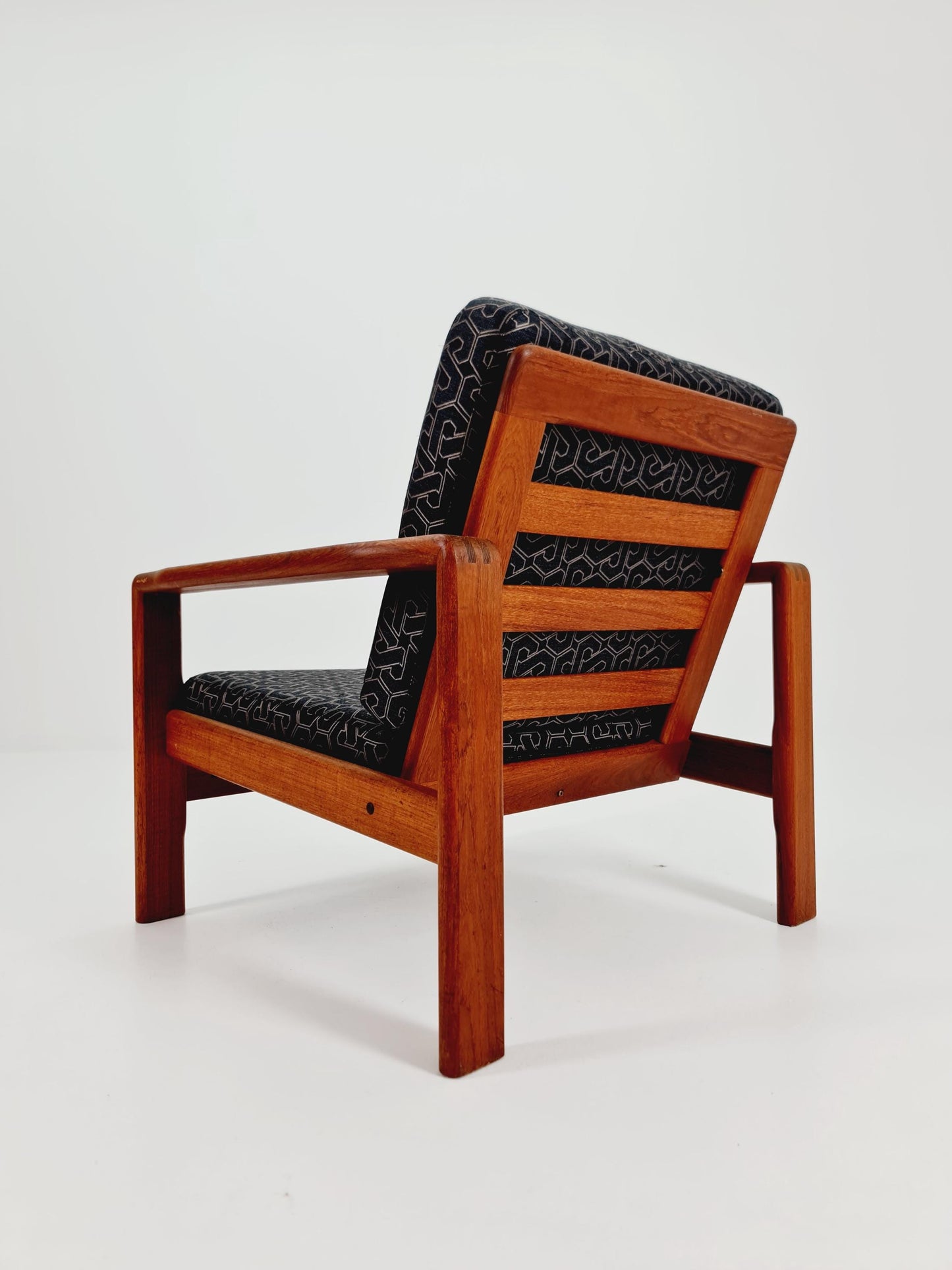 Mid Century Solid teak lounge chair/ Easy chair , 1960s