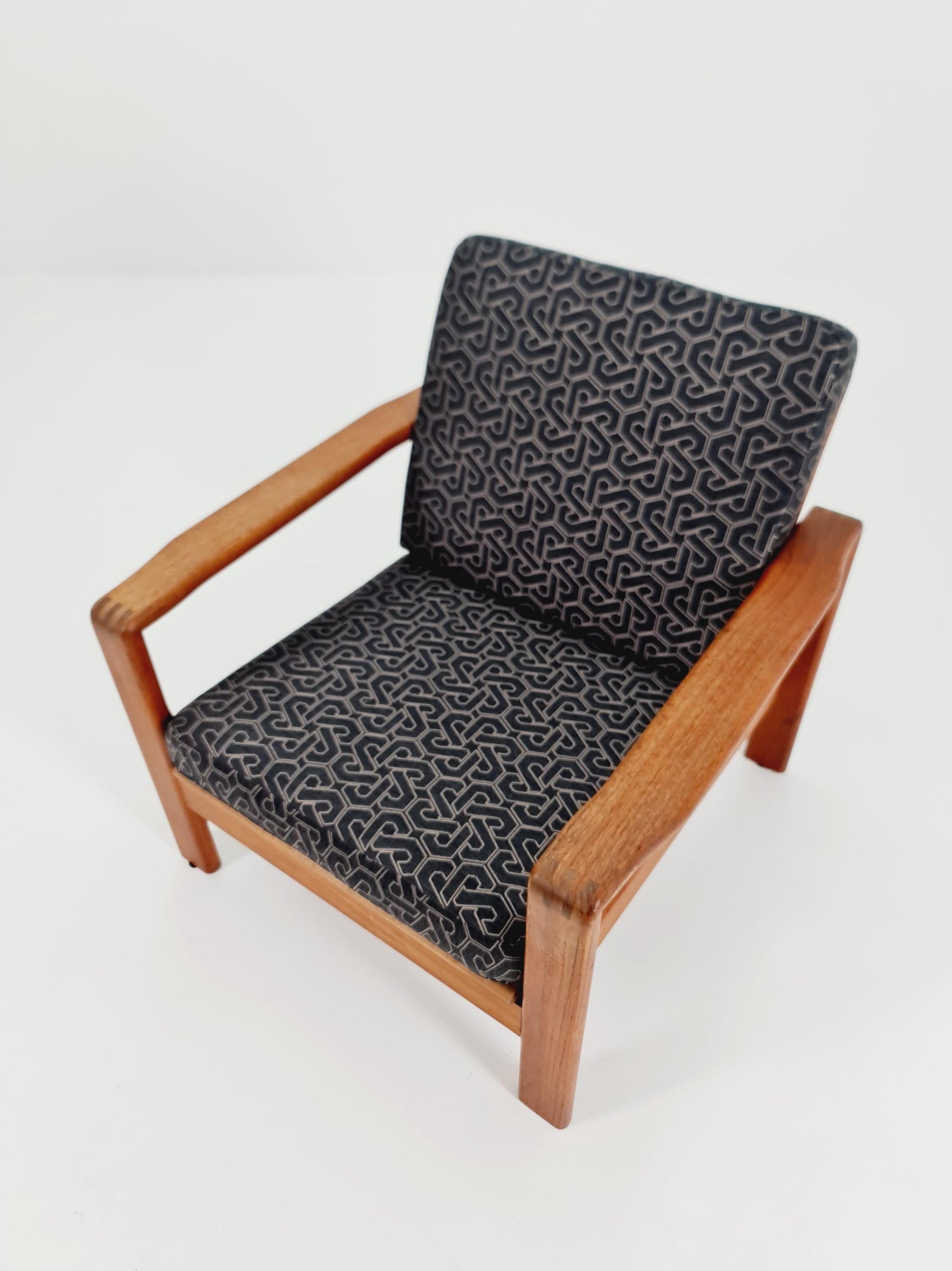 Mid Century Solid teak lounge chair/ Easy chair , 1960s