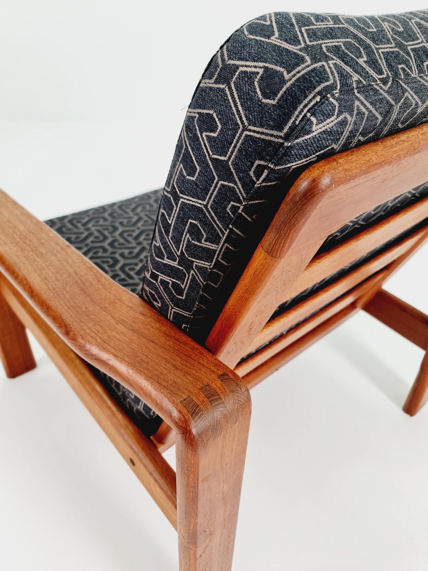 Mid Century Solid teak lounge chair/ Easy chair , 1960s