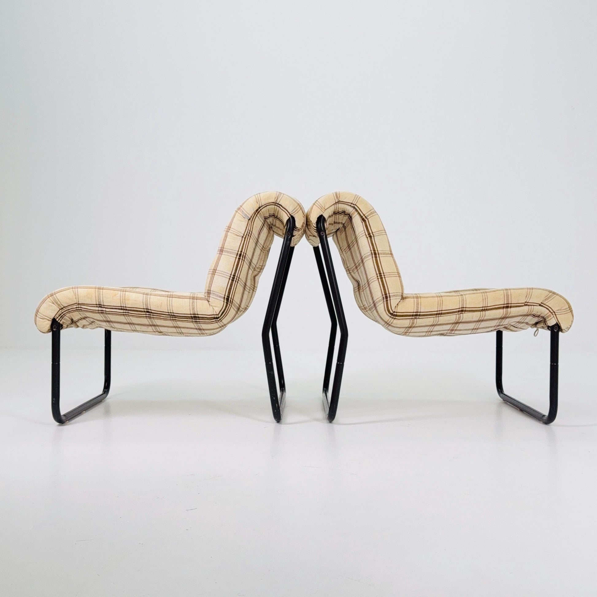 set of 2 Model Large Pixi Version lounge chairs by Gillis Lundgren for Ikea, 1970s