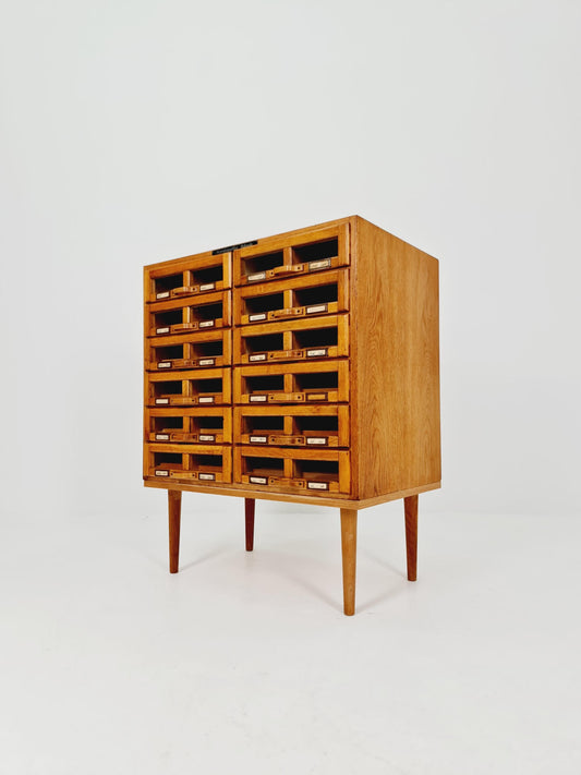 Mid century Bauhaus German Haberdashery cabinet in Wood , 1930s
