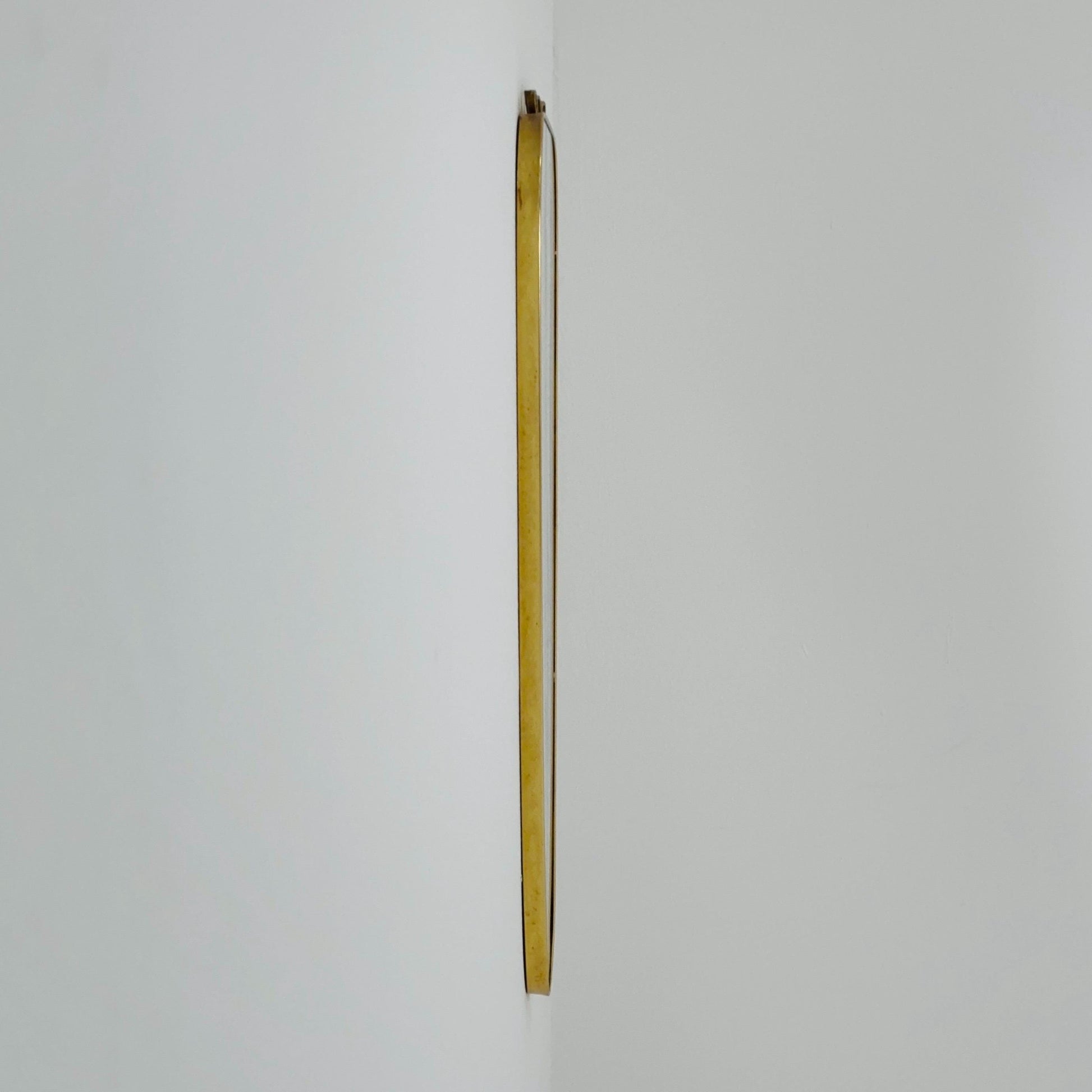 mid-century brass wall mirror with braided hanging strap from West Spiegel, Germany, 1960s