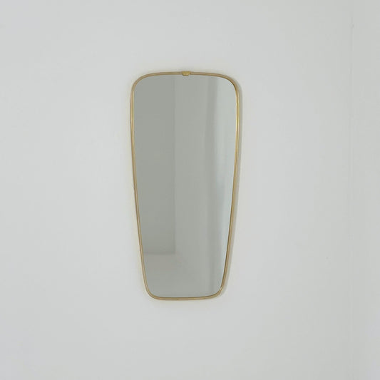 Mid Century asymmetric Original kidney wall mirror by schon form Germany 60s