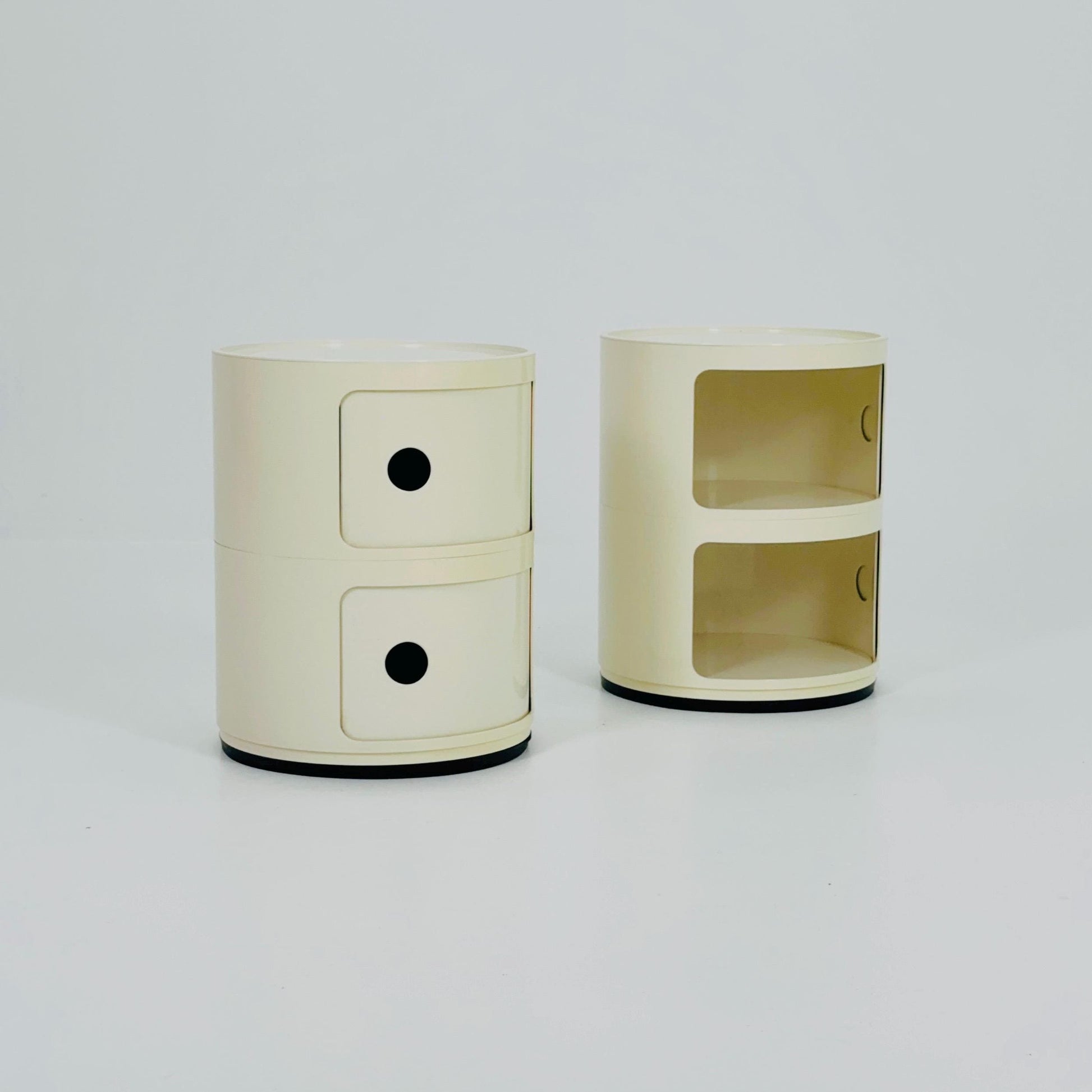 Set of 2 Space Age Componibili 2-Tier Storage Unit by Anna Castelli Ferrieri for Kartell — Model 4965-6-7 — Italy, 1970s