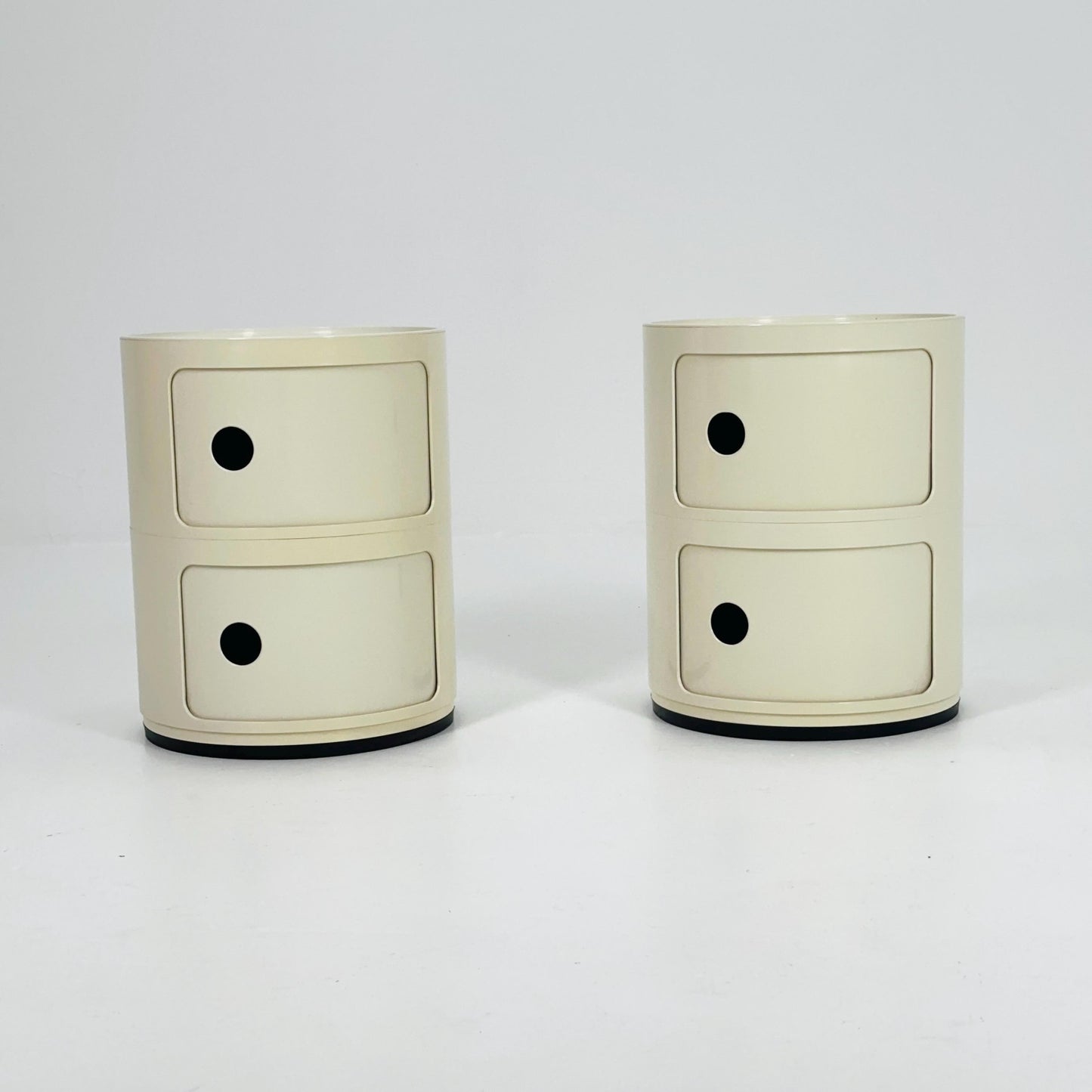 Set of 2 Space Age Componibili 2-Tier Storage Unit by Anna Castelli Ferrieri for Kartell — Model 4965-6-7 — Italy, 1970s