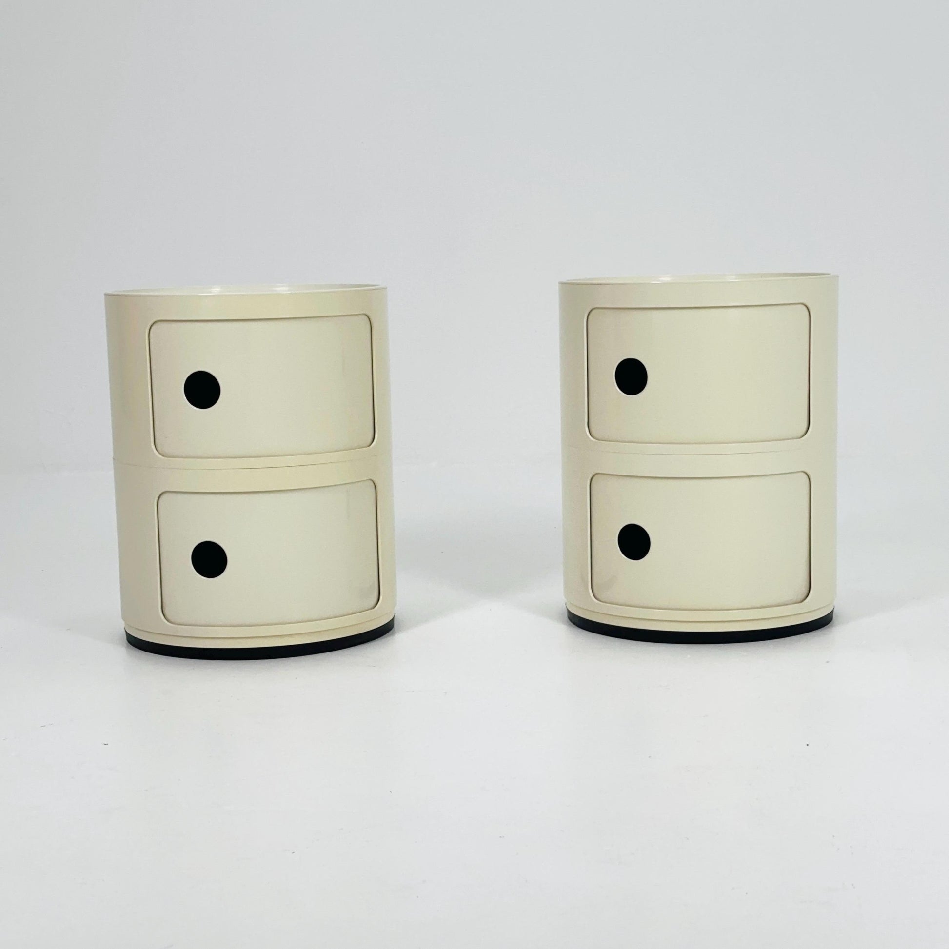 Set of 2 Space Age Componibili 2-Tier Storage Unit by Anna Castelli Ferrieri for Kartell — Model 4965-6-7 — Italy, 1970s