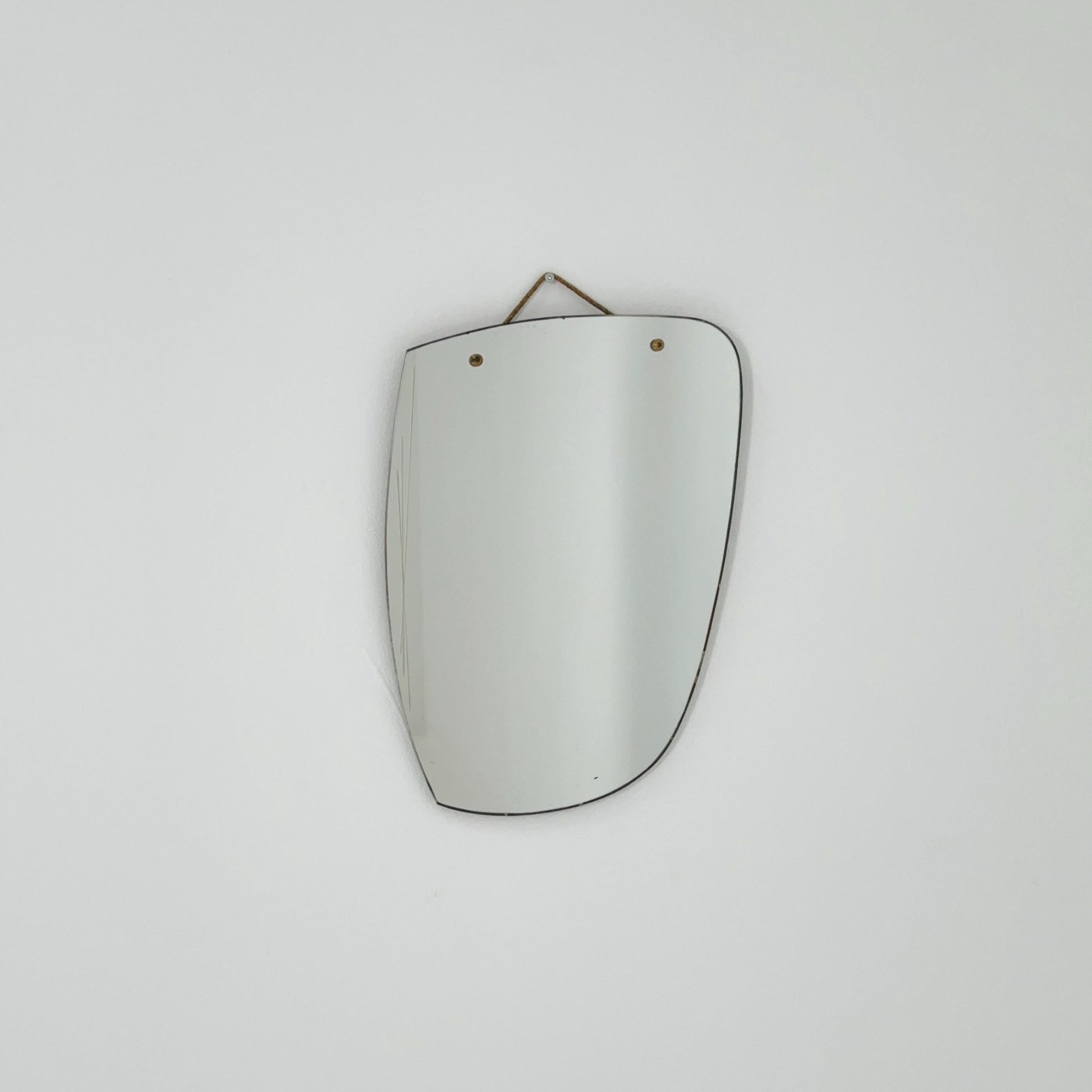 Kristall Mid Century asymmetric wall Mirror by lenzgold Nieren Spiegel - Kidney mirror 1960s rockabilly Germany