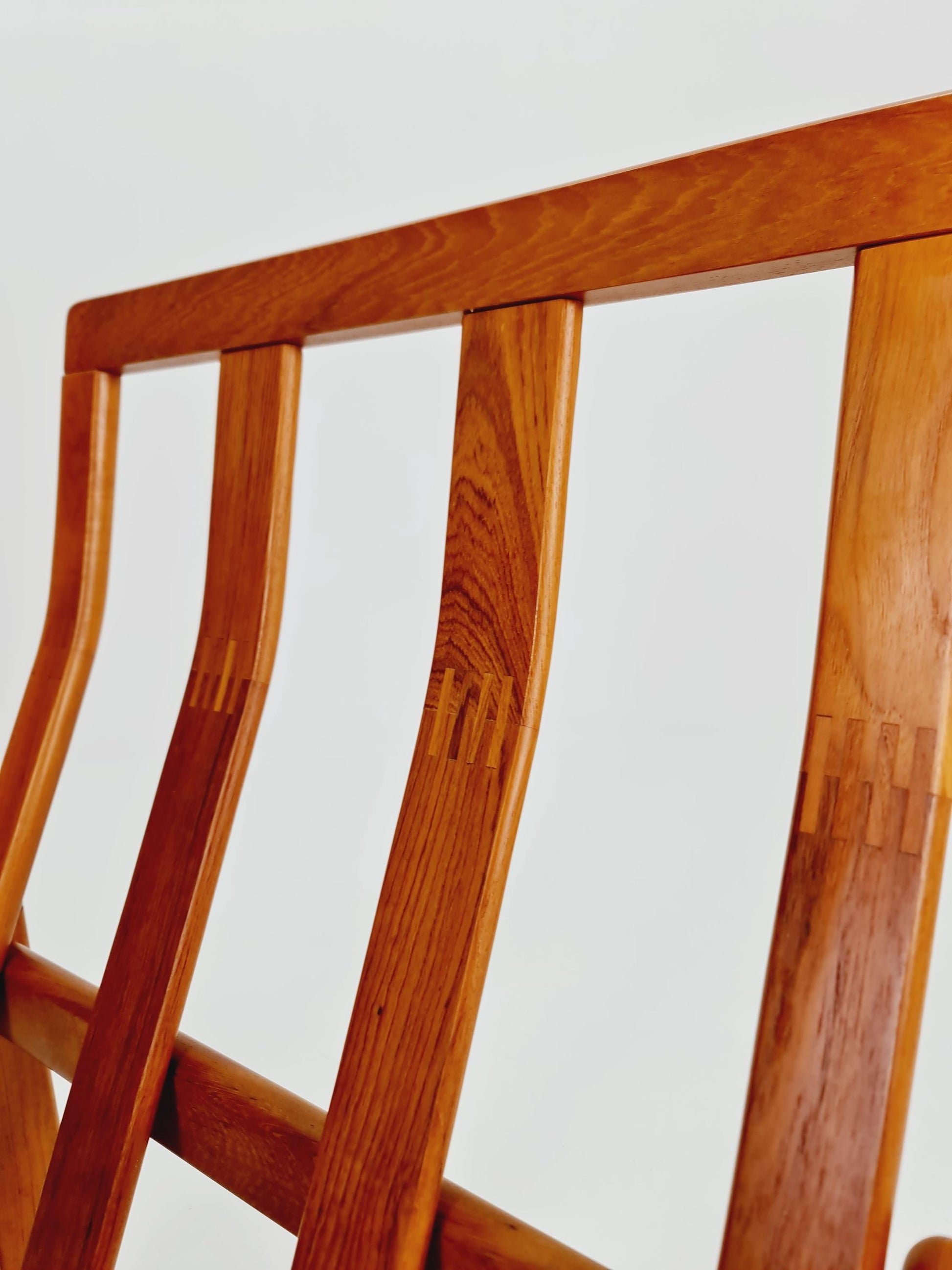 Mid Century Solid Teak & real Leather lounge chair/ Easy chair By Niels Eilersen Illum Wikkelso , 1960s