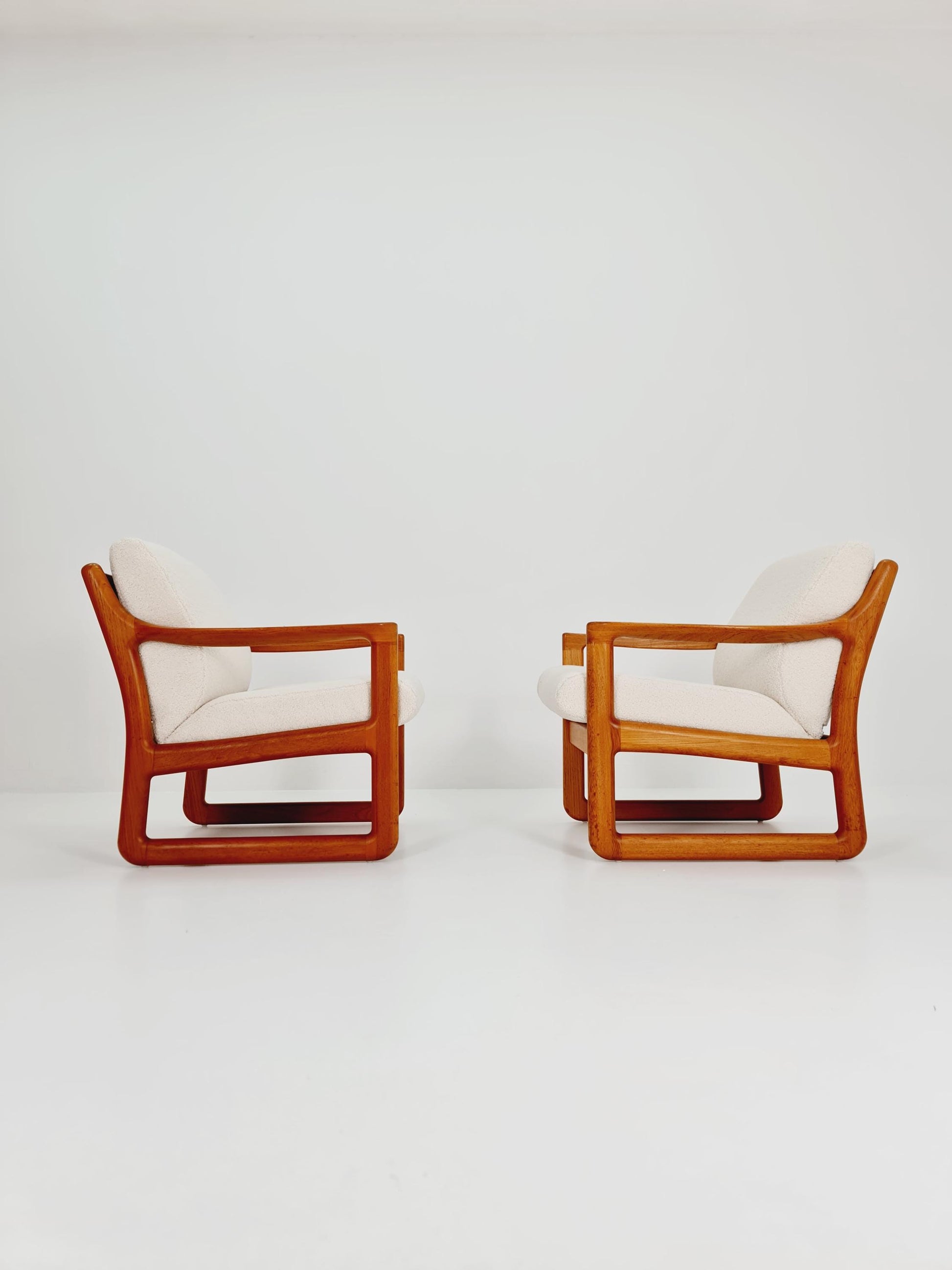 Mid century teak easy lounge chairs for Silkeborg , 1960s