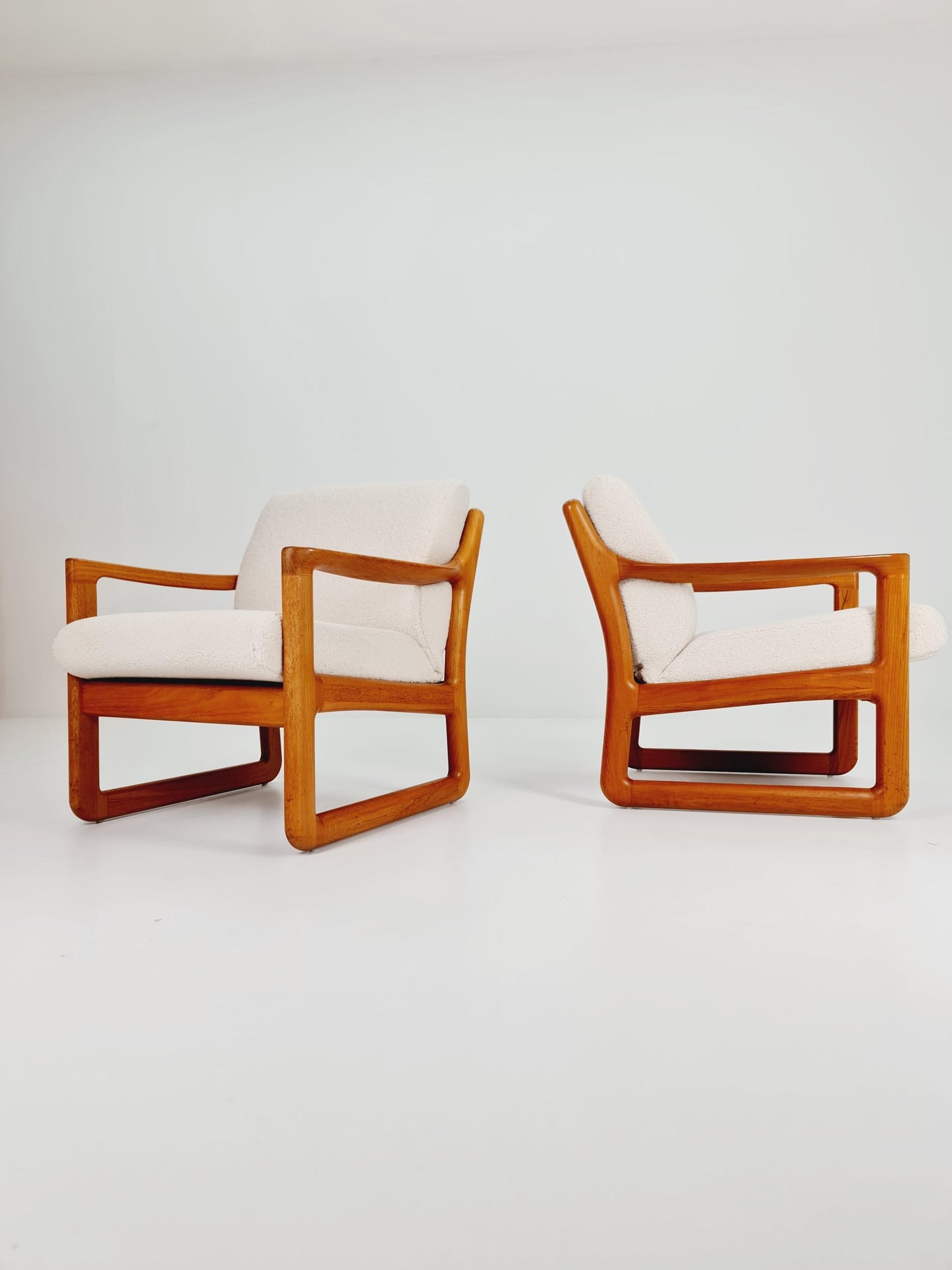 Mid century teak easy lounge chairs for Silkeborg , 1960s