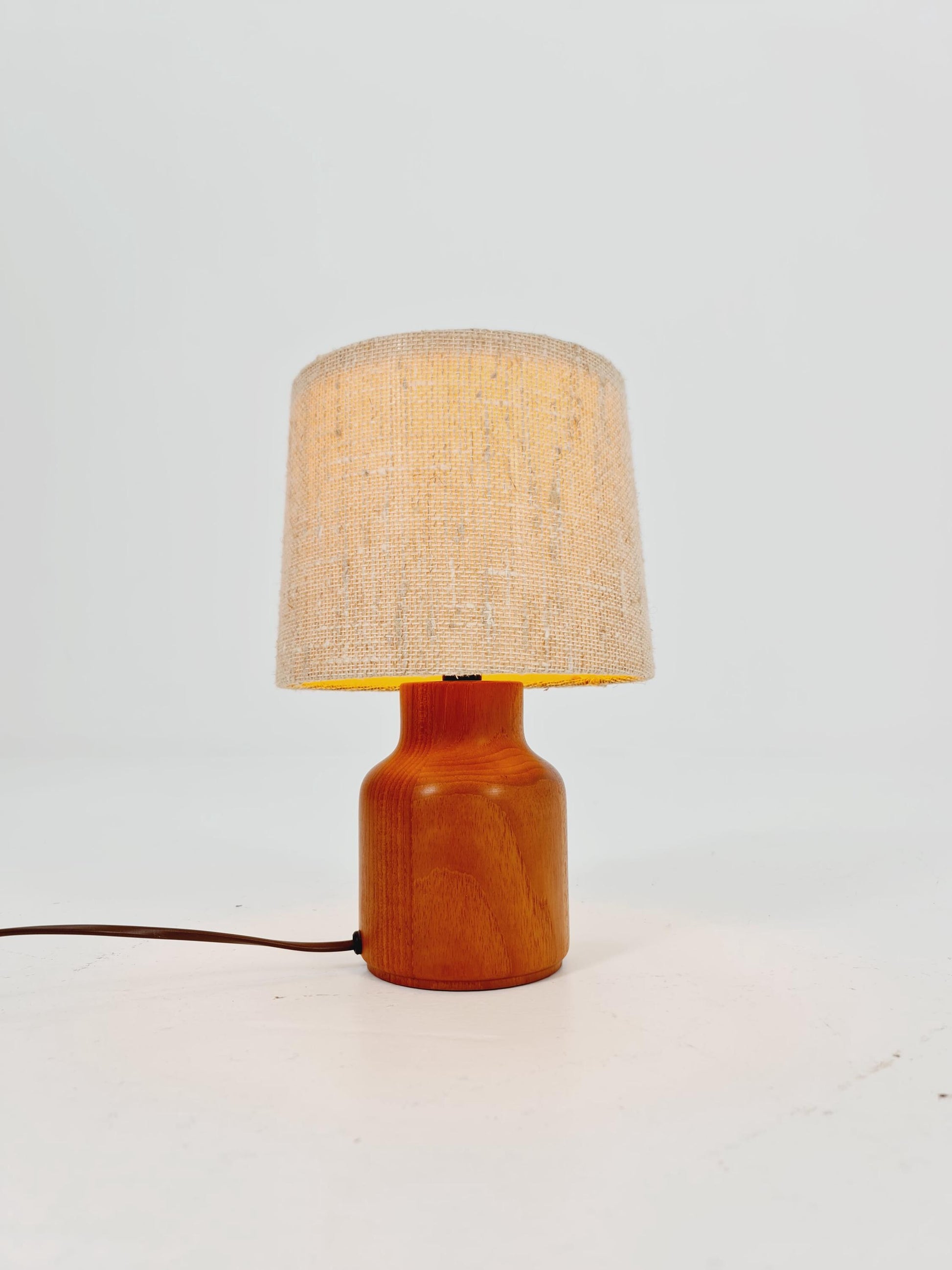 Mid century solid teak table lamp by Bestorm, 1960s